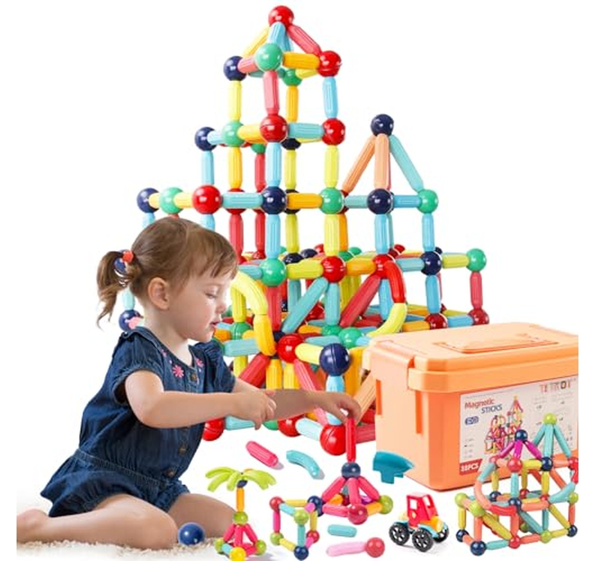 Magnetic STEM Building Blocks Toy with Car