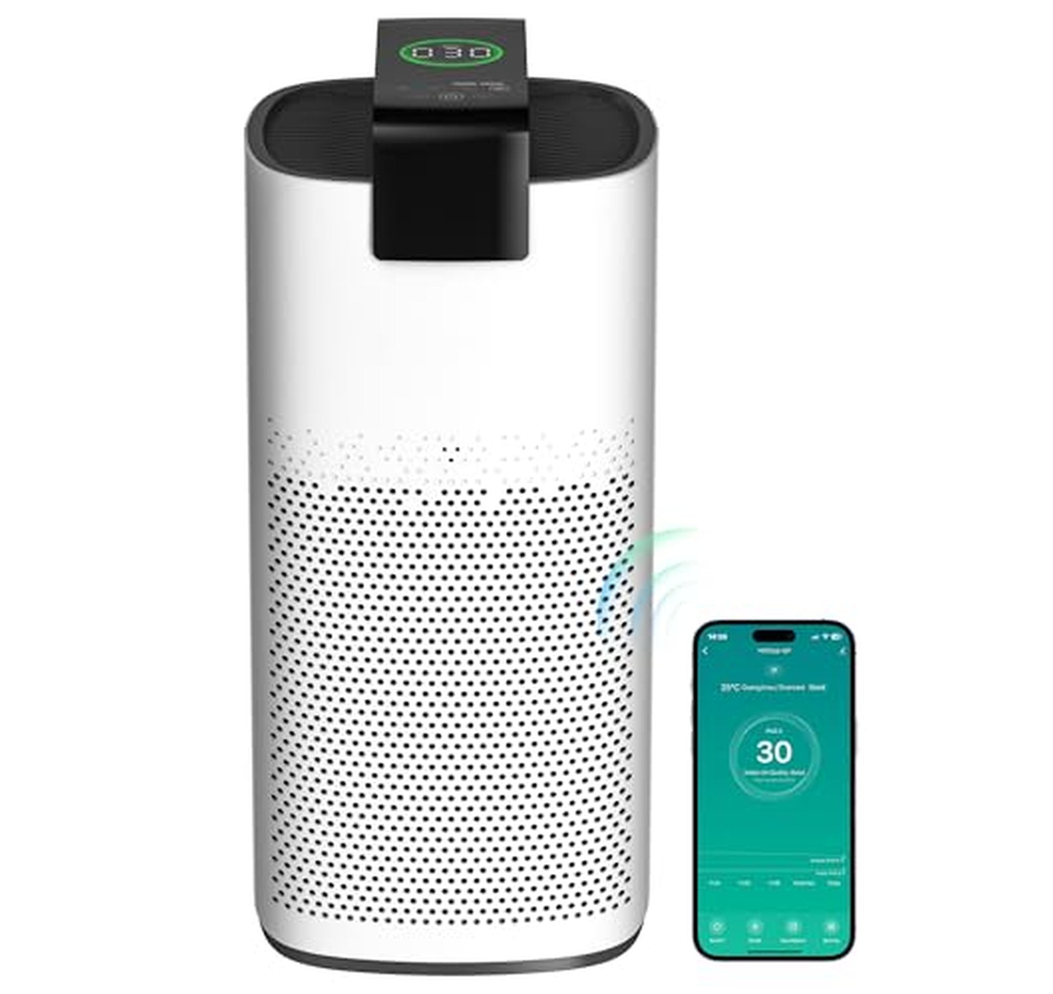 HEPA Air Purifier with PM2.5 Sensor for Large Rooms