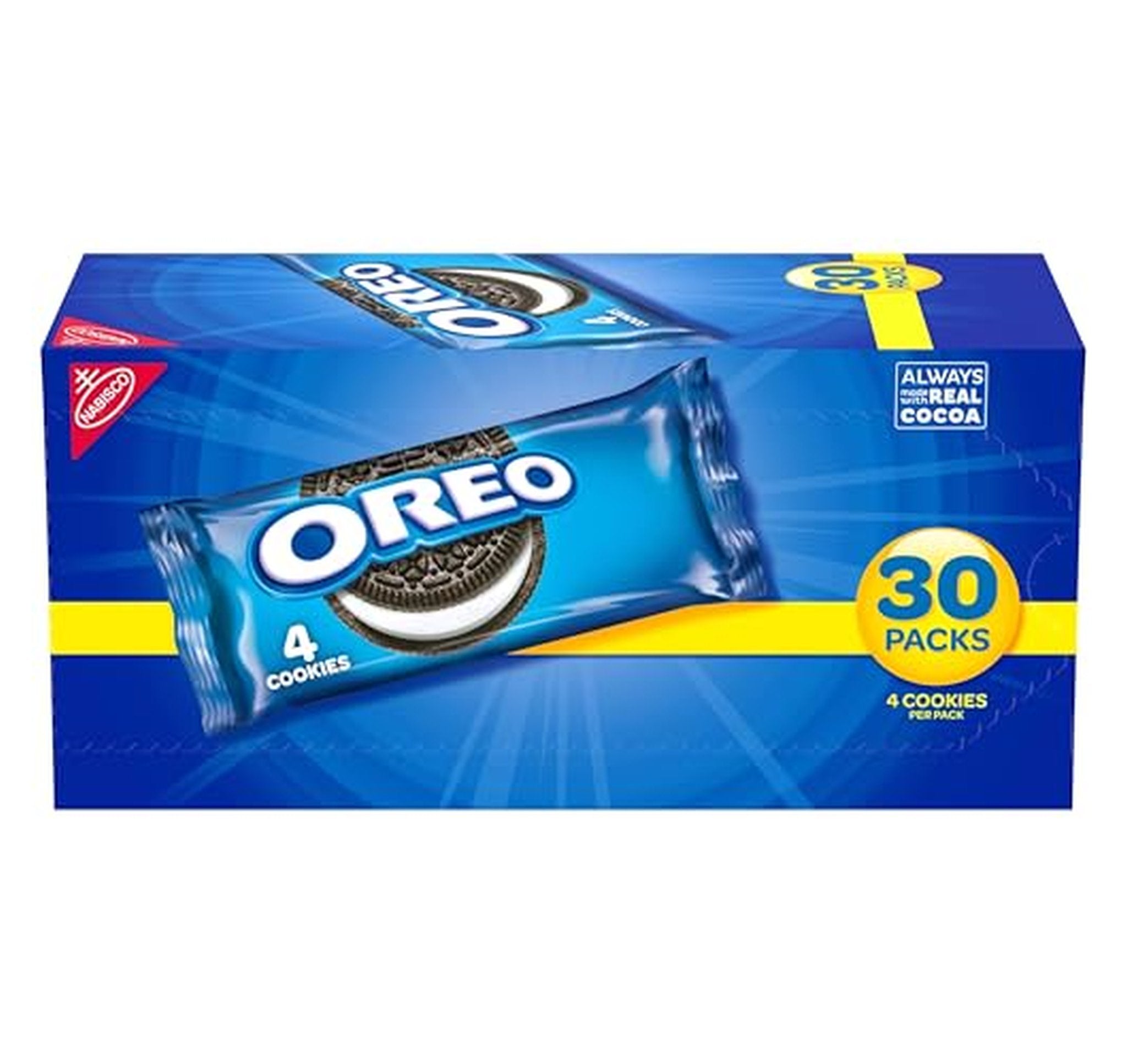 30 Pack Oreo Chocolate Sandwich Cookie Snack Packs