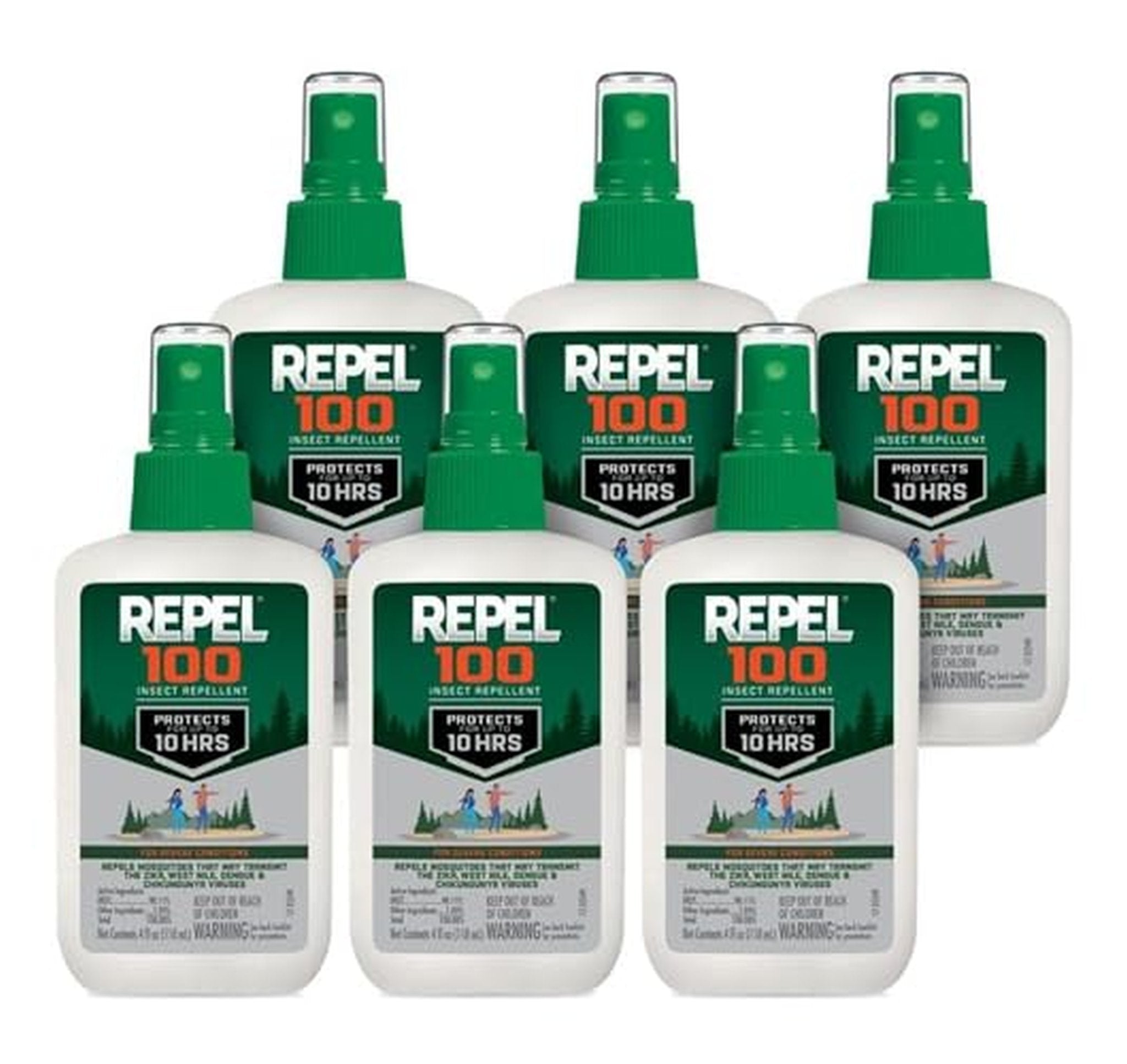 6 Pack Repel 100 DEET Mosquito Insect Repellent 4oz