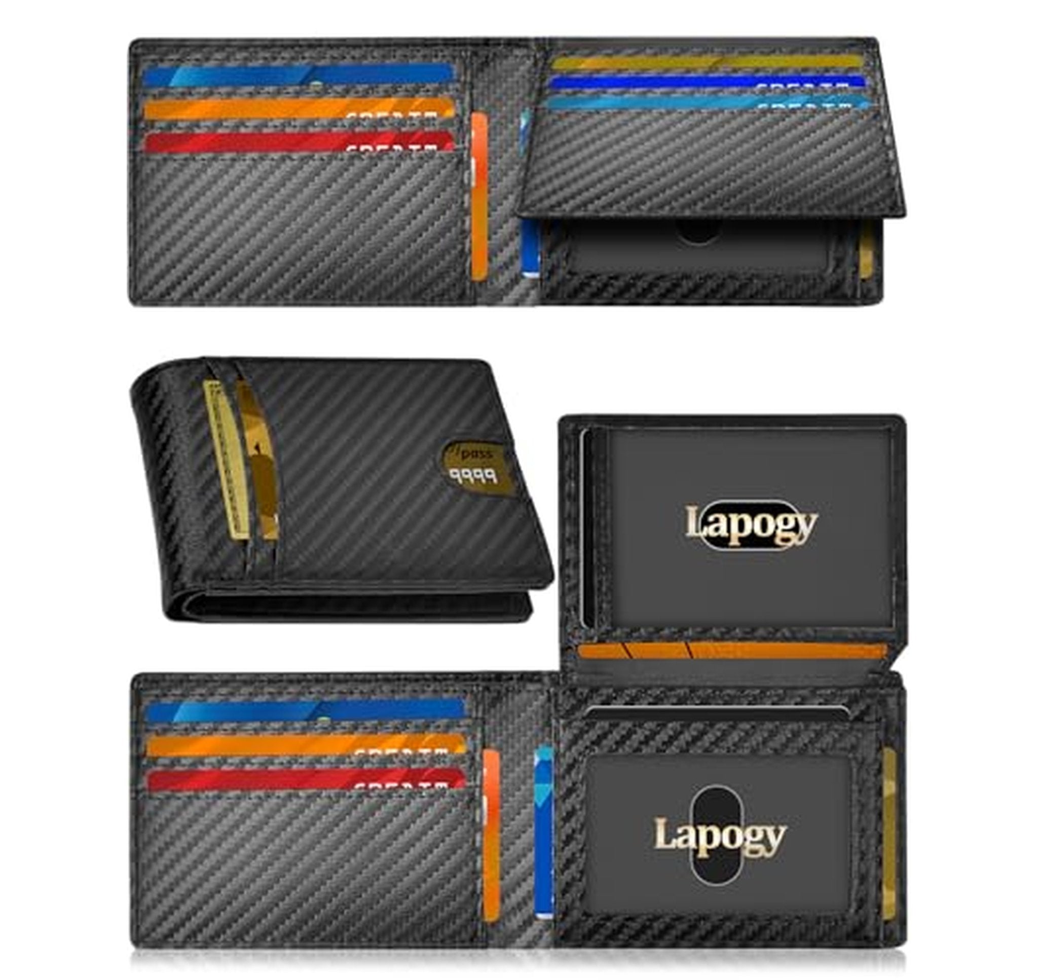 RFID Blocking Slim Leather Bifold Wallet
