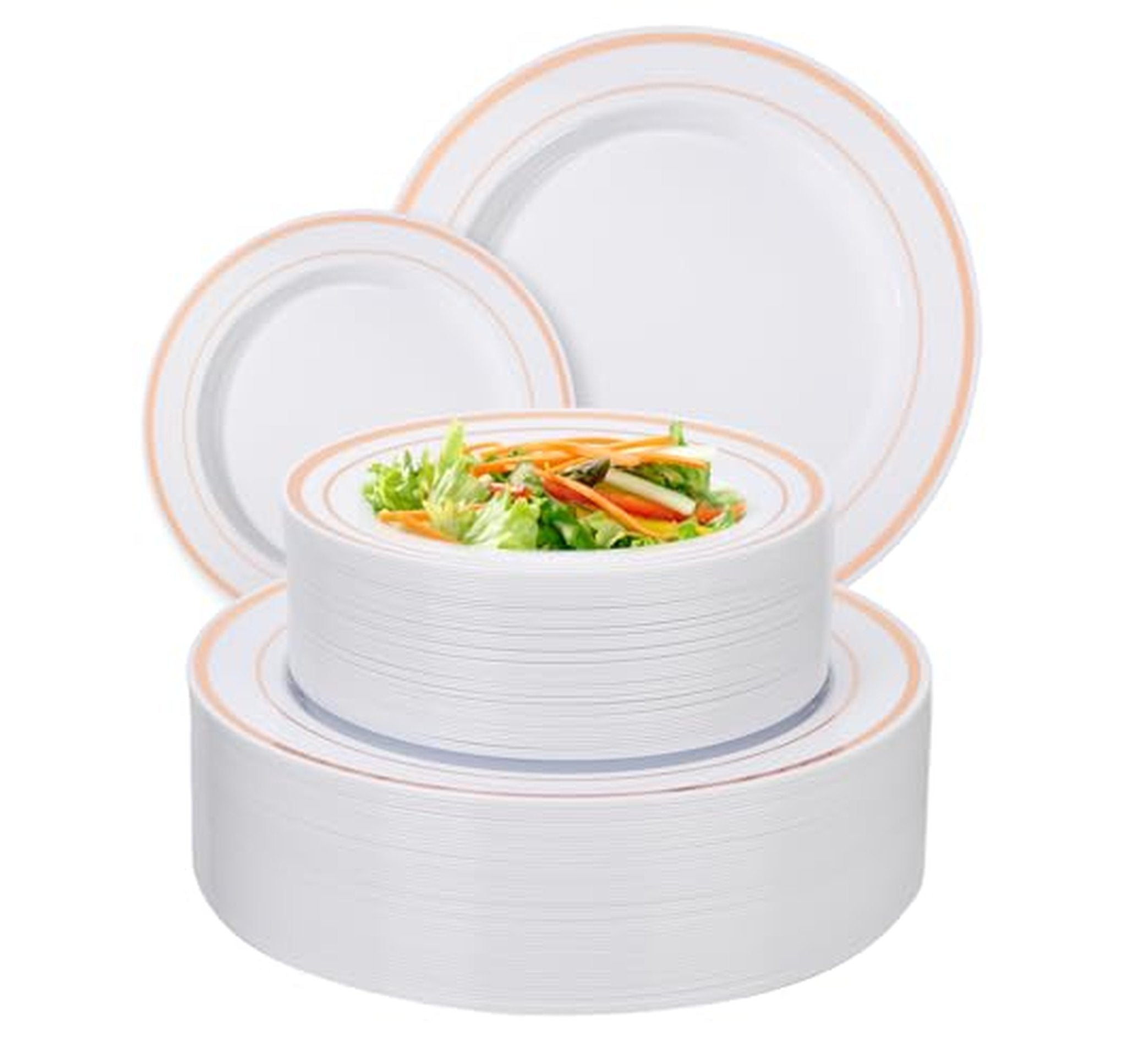 100 Count Heavy Duty Disposable Plastic Party Plates