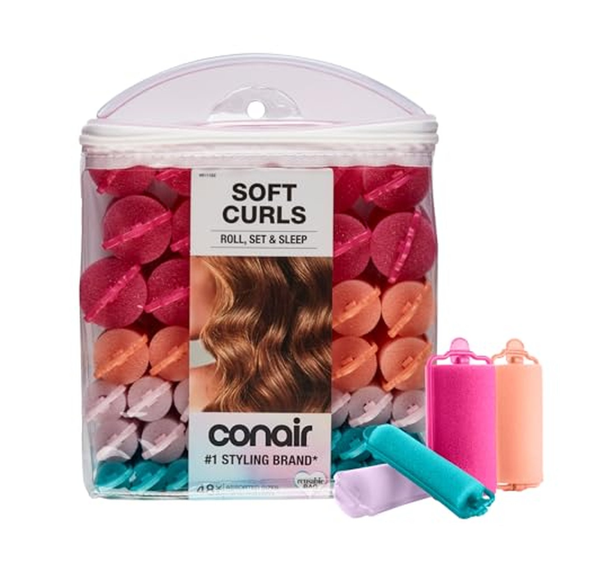 48 Count Conair Heatless Hair Rollers with Clips