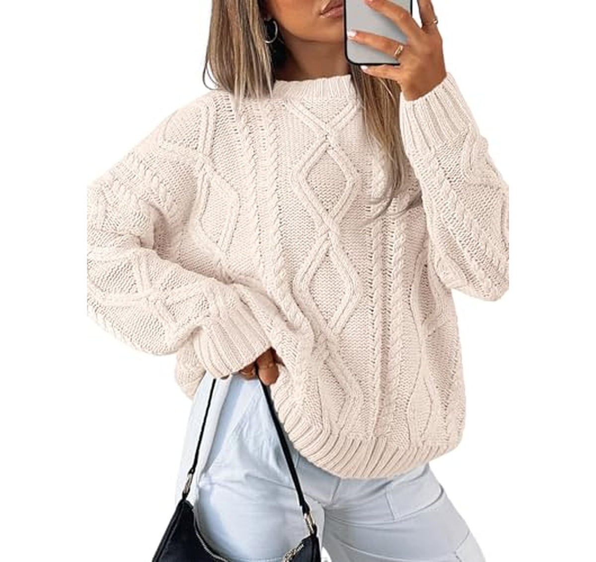 Oversized Cable Knit Women’s Sweater