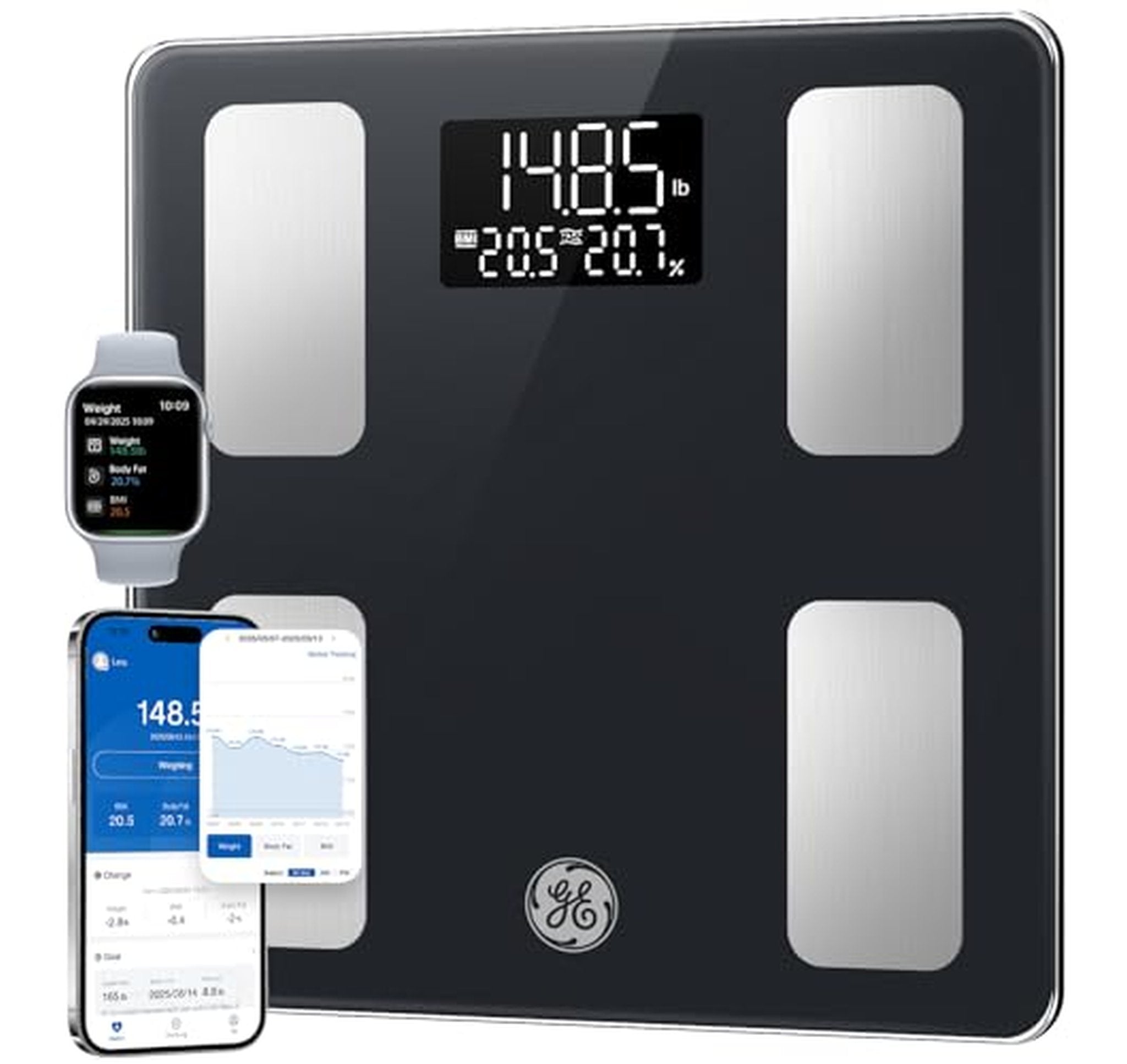 GE Bluetooth Smart Body Weight and Fat Scale