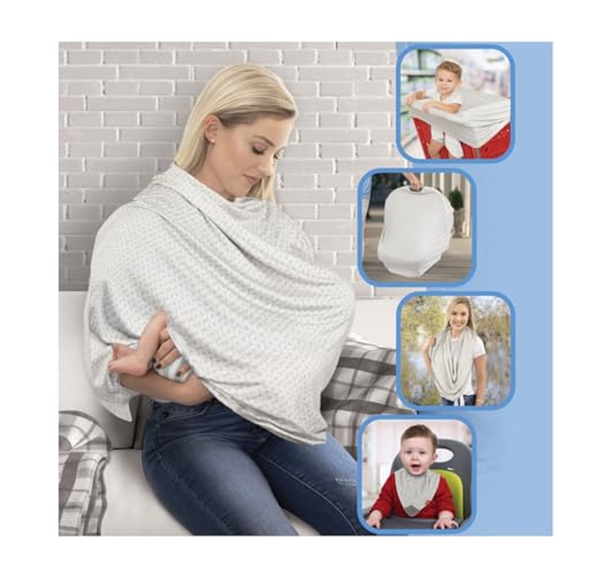 Nuby 5-in-1 Nursing Cover with Teething Bib