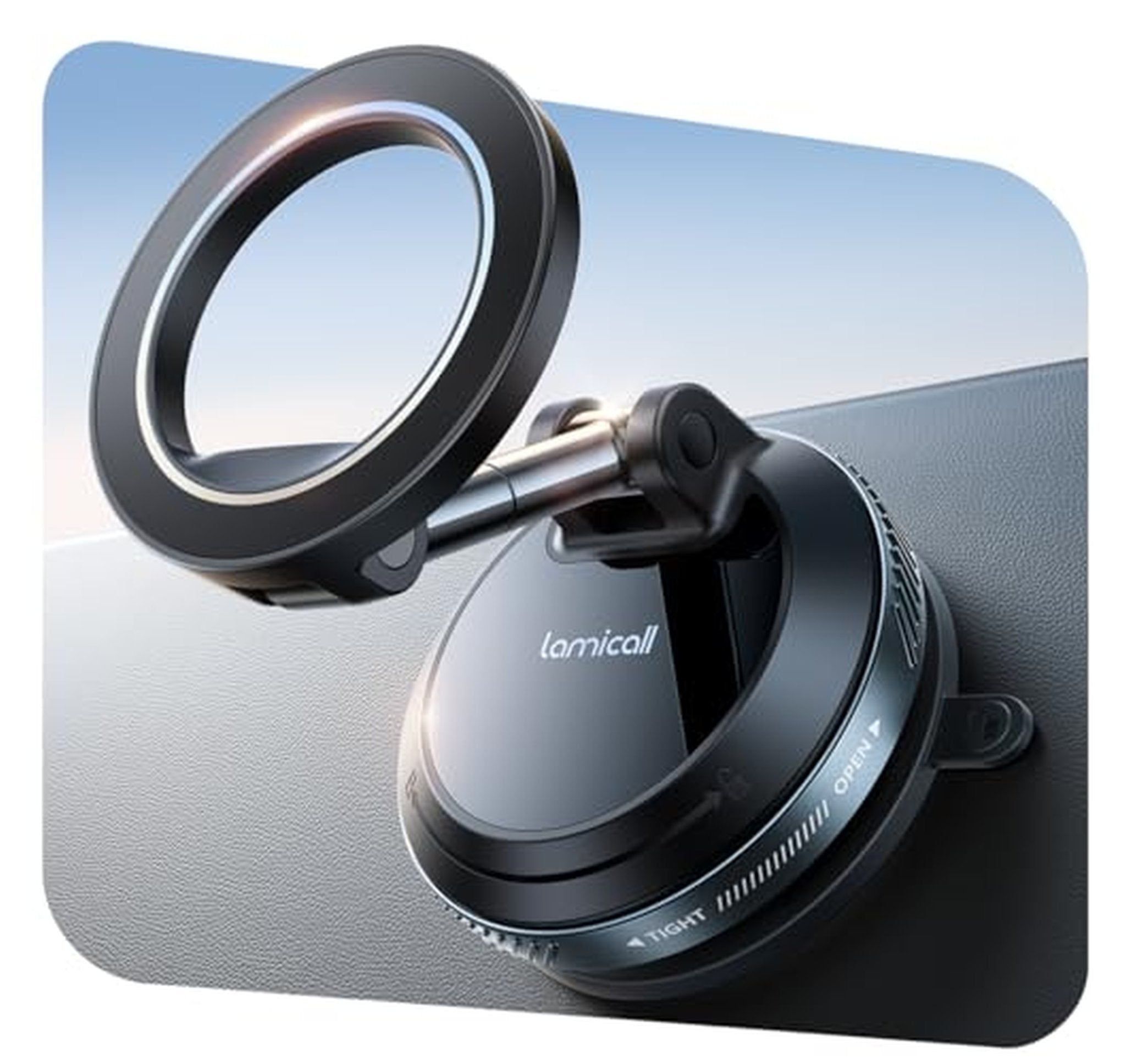 Magnetic Car Phone Mount with Suction Cup