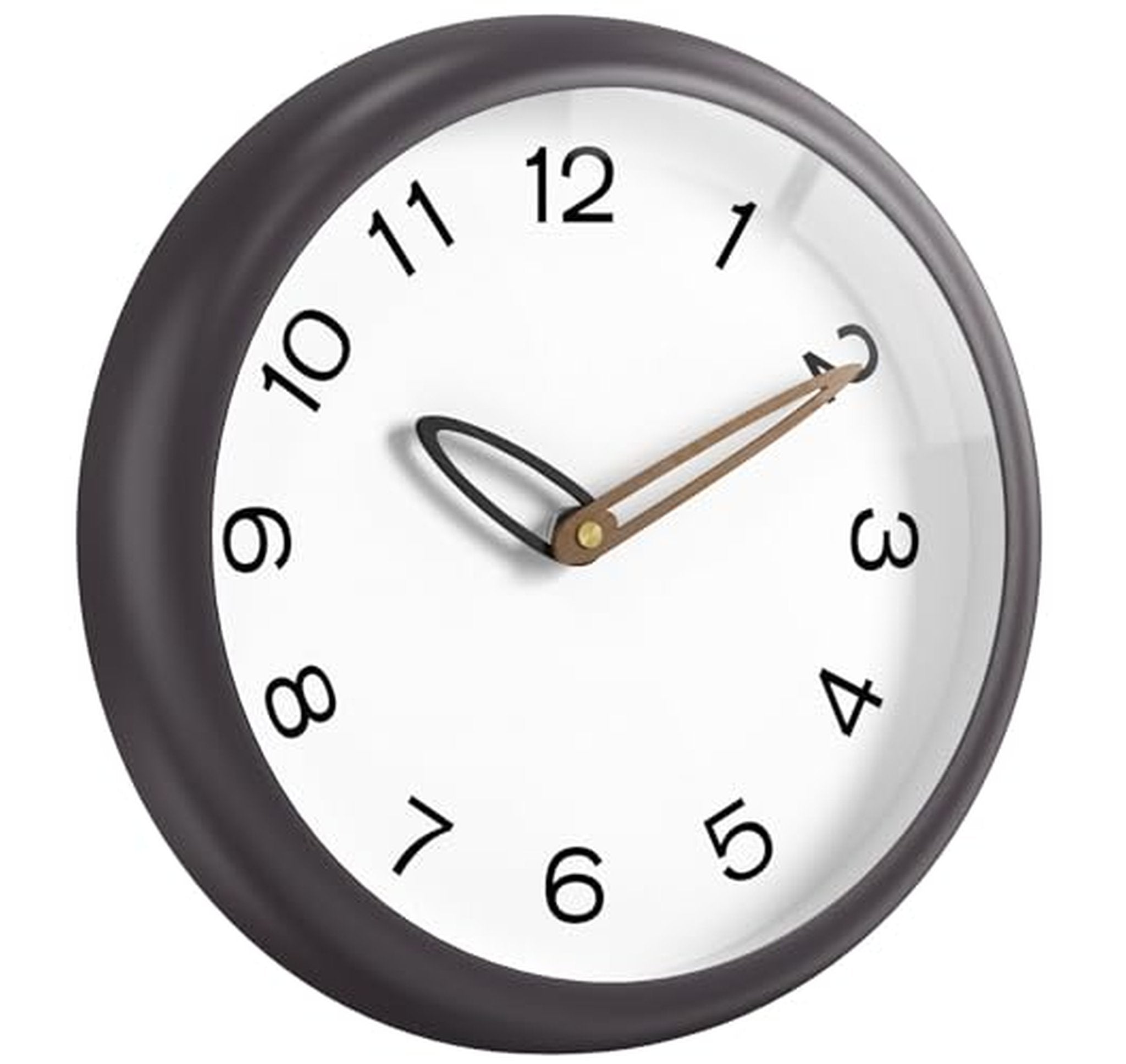 12-Inch Silent Battery Operated Glass Wall Clock