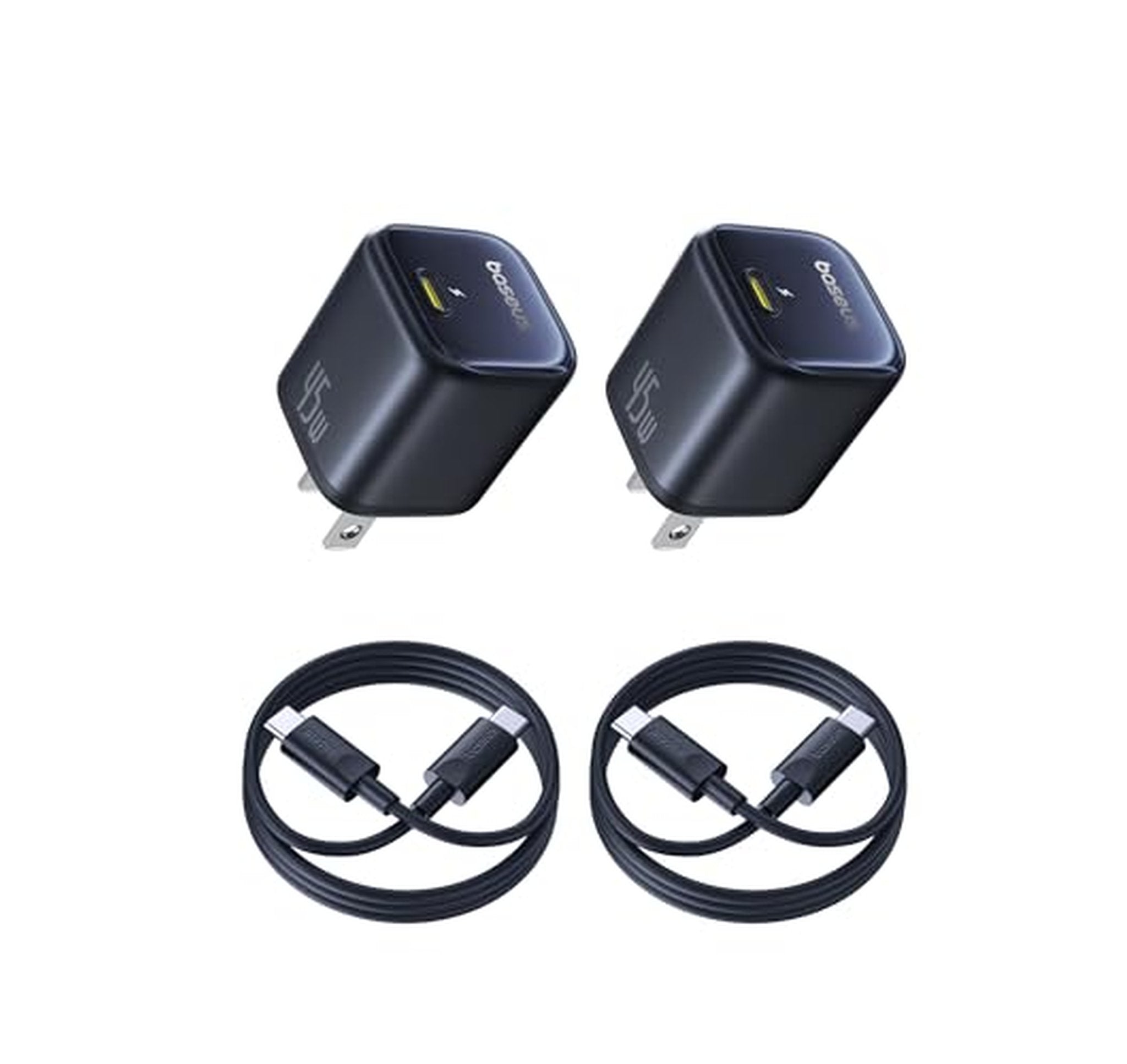 2 Pack 45W USB C Fast Charger Block