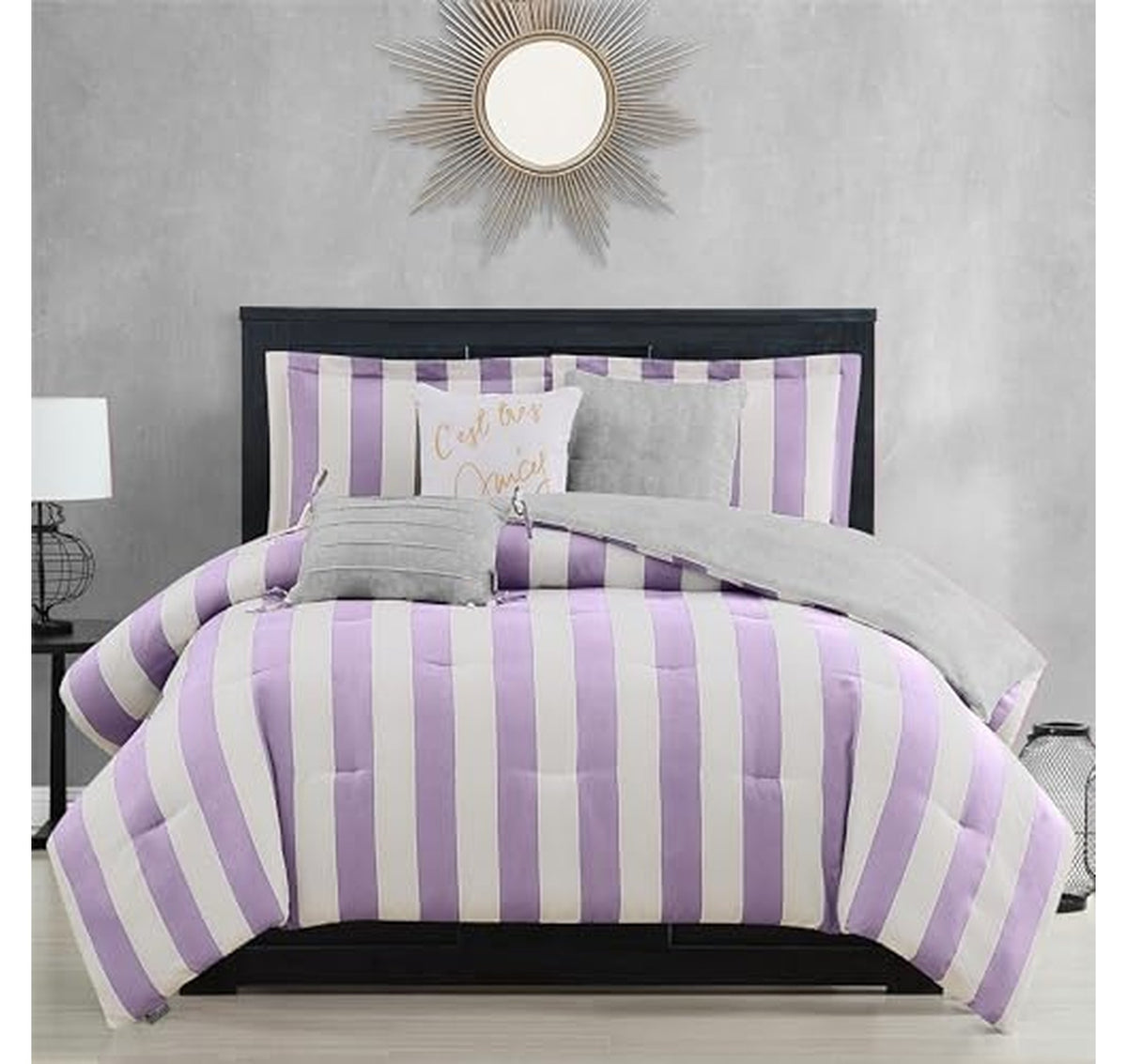 Juicy Couture Reversible Queen Comforter Bedding Set