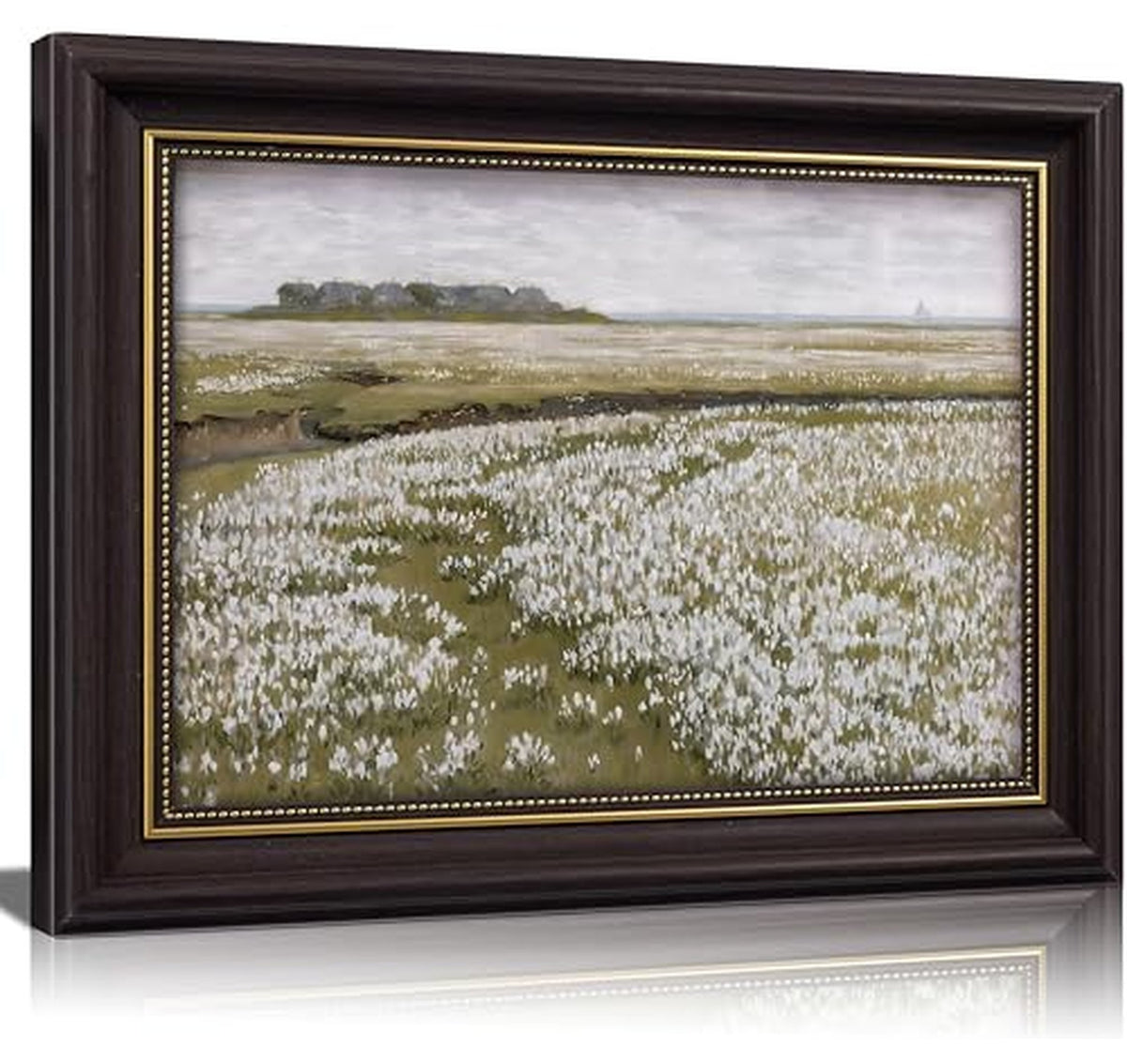 Vintage Coastal Floral Framed Wall Art Print