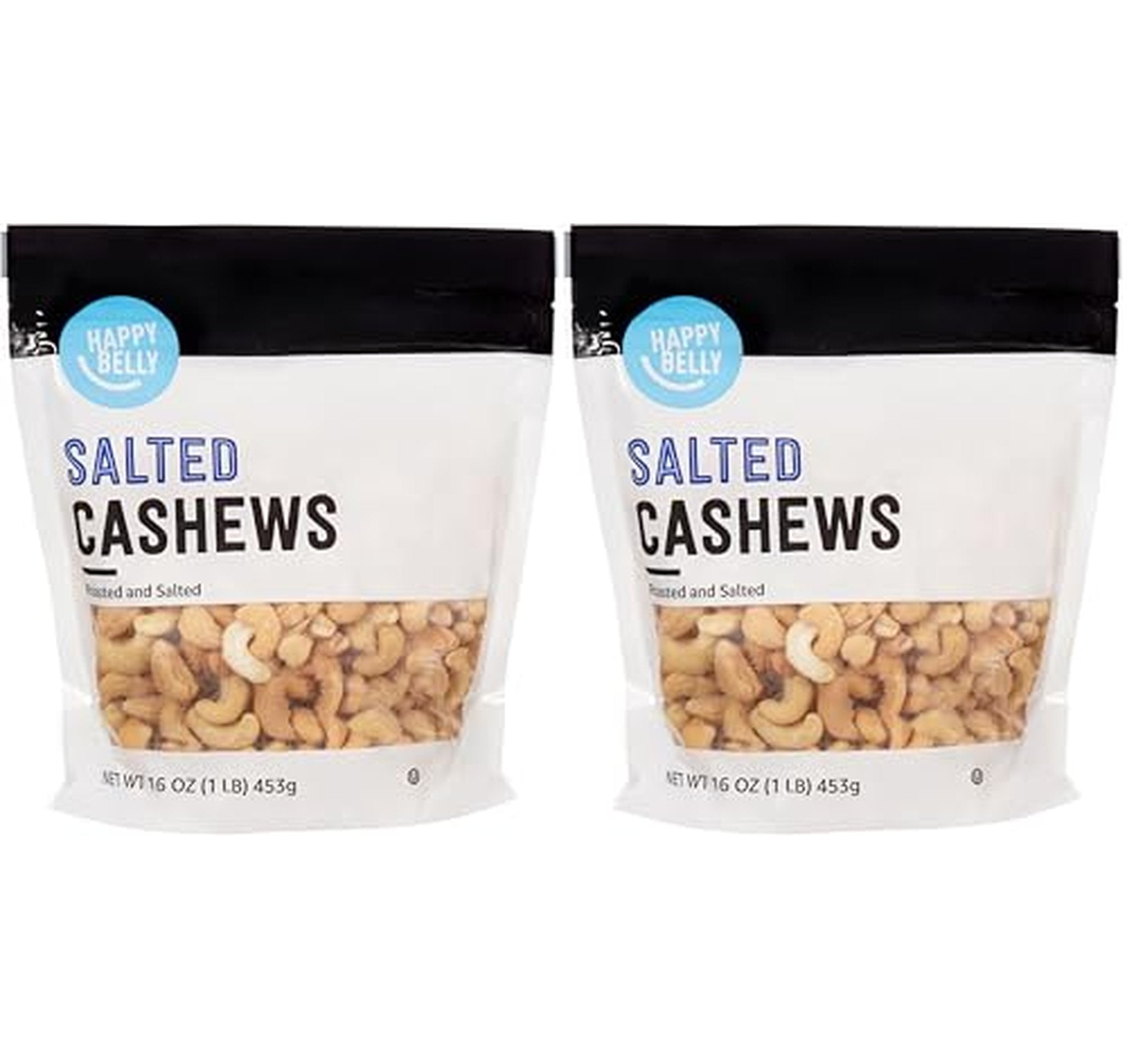 2 Pack Roasted Salted Cashews, 16 Ounce Bags