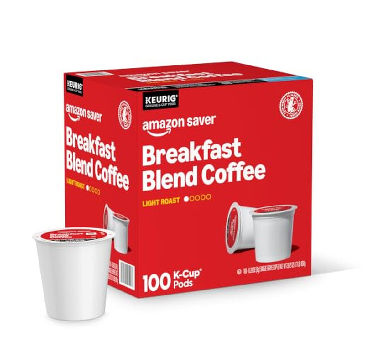 100 Count Light Roast Breakfast Blend Coffee Pods