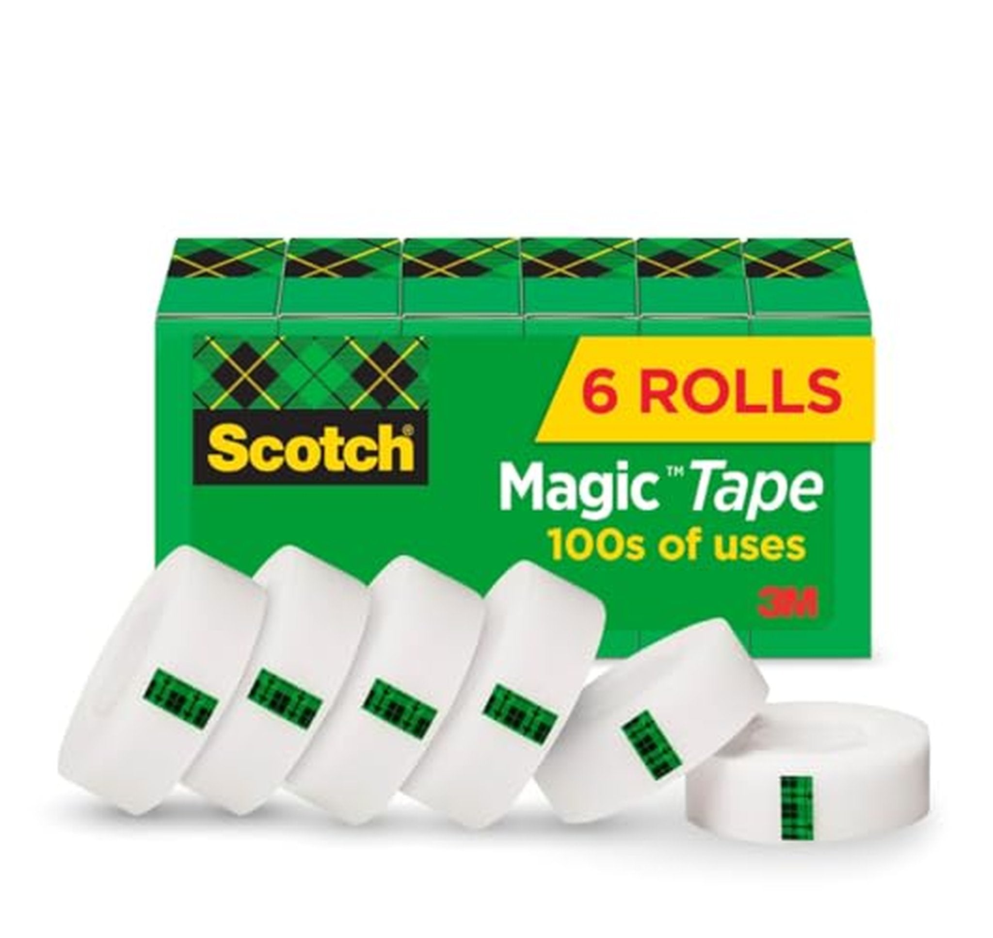 6 Pack Scotch Magic Invisible Tape Rolls