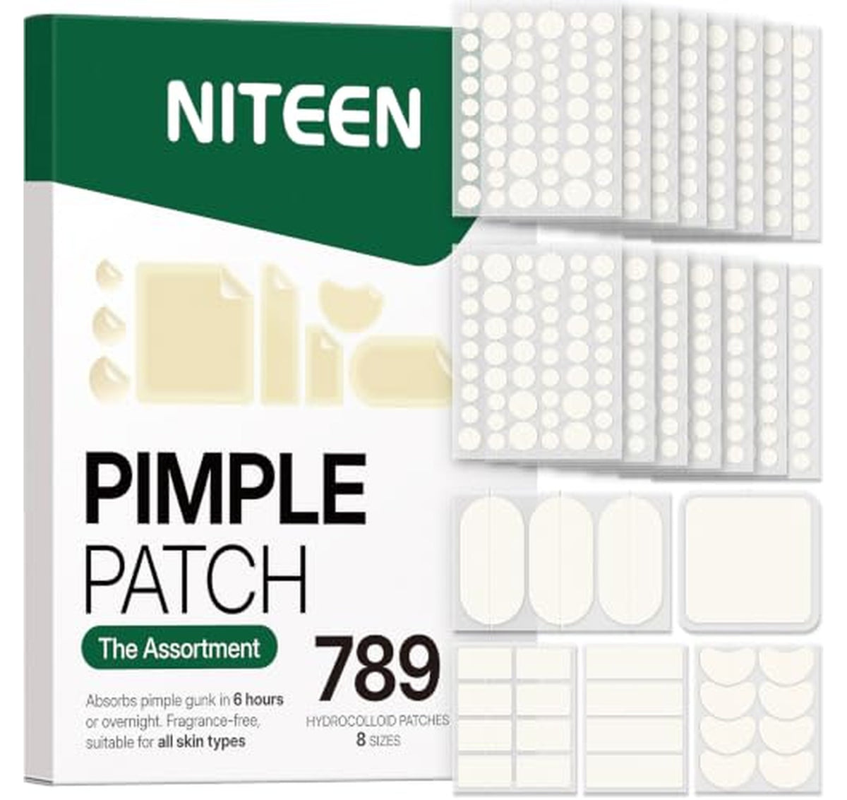 789 Count Hydrocolloid Pimple Patch Variety Pack
