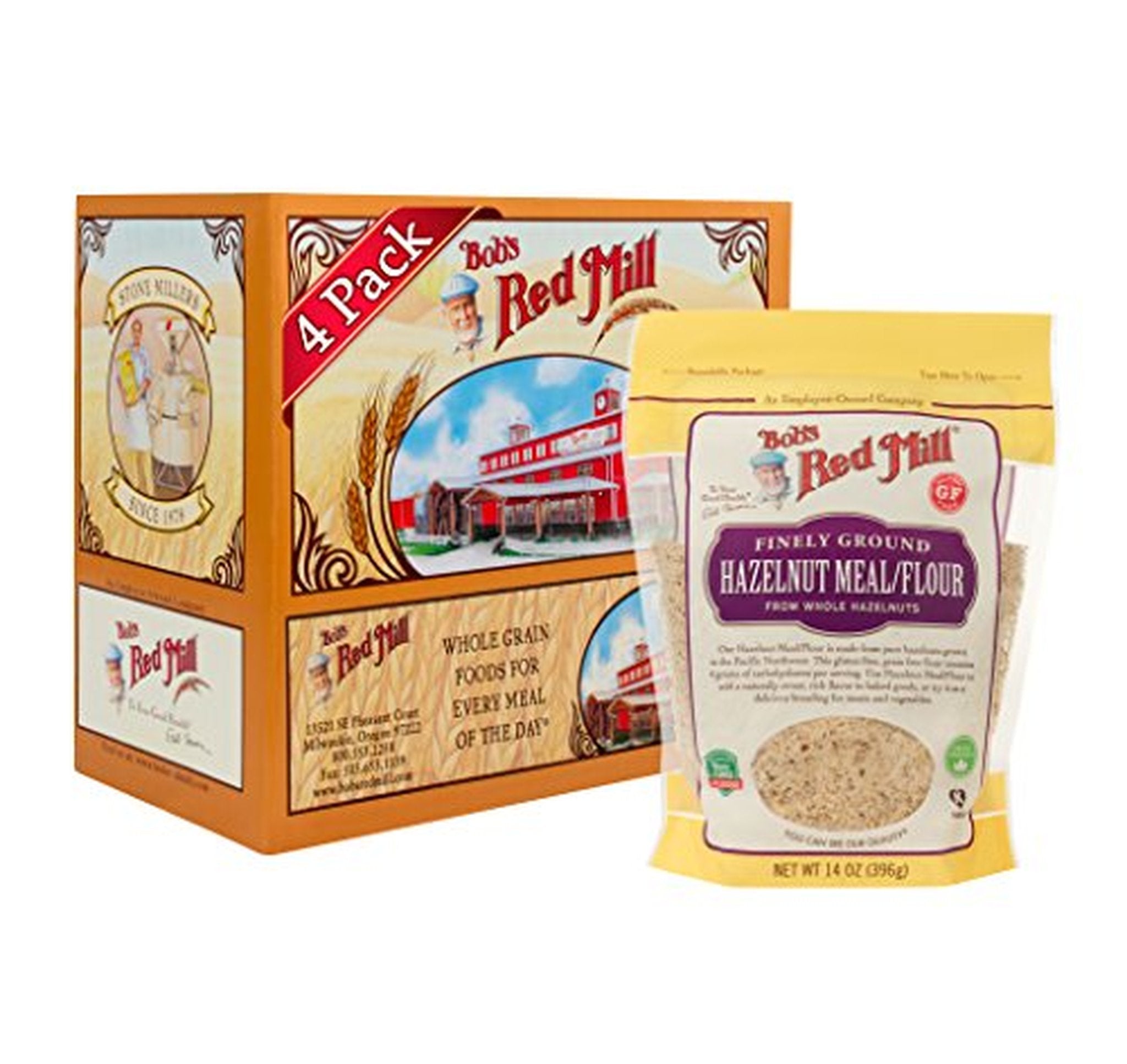 4 Pack Bob's Red Mill Hazelnut Flour 14oz