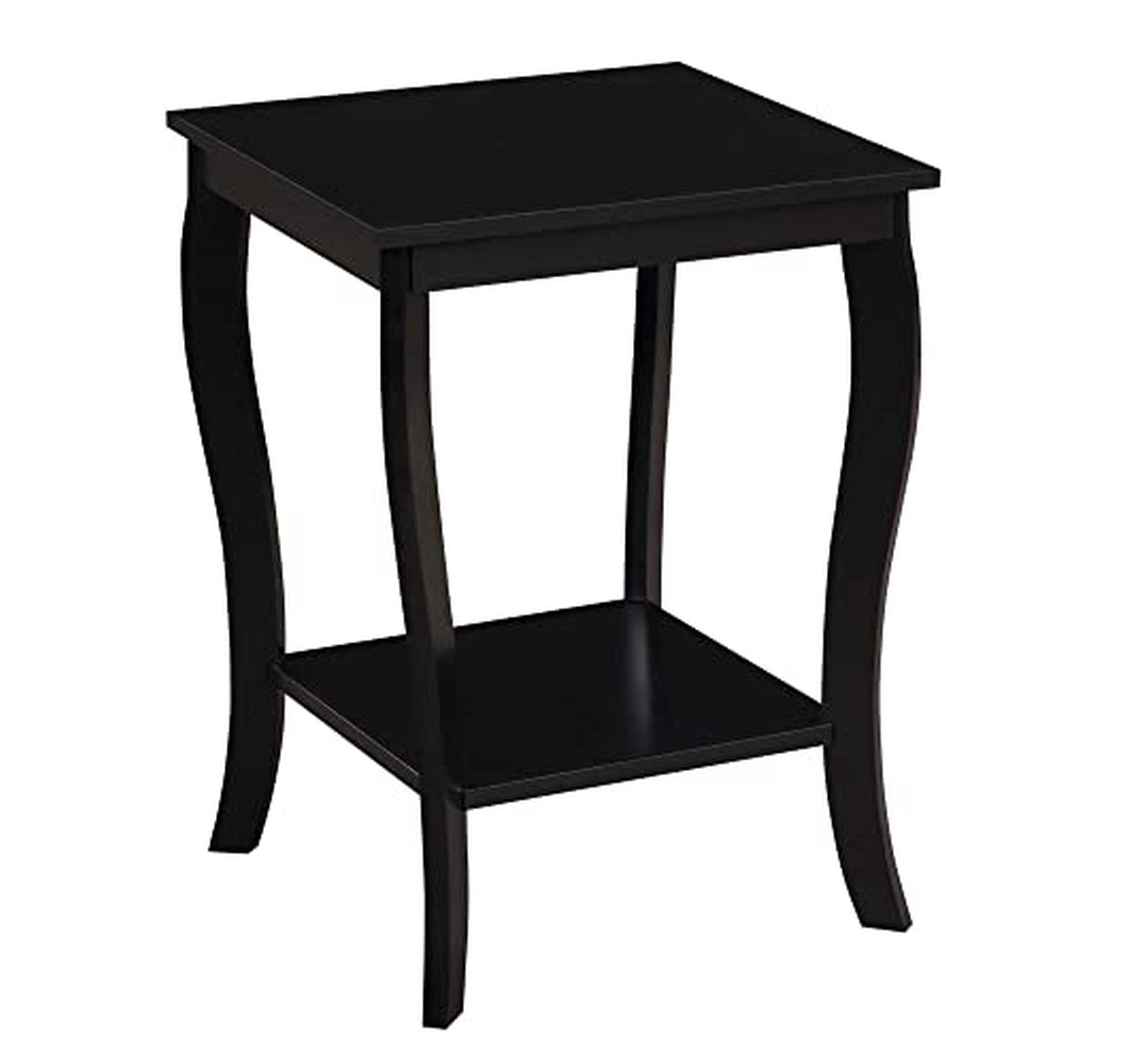 Square End Table with Storage Shelf