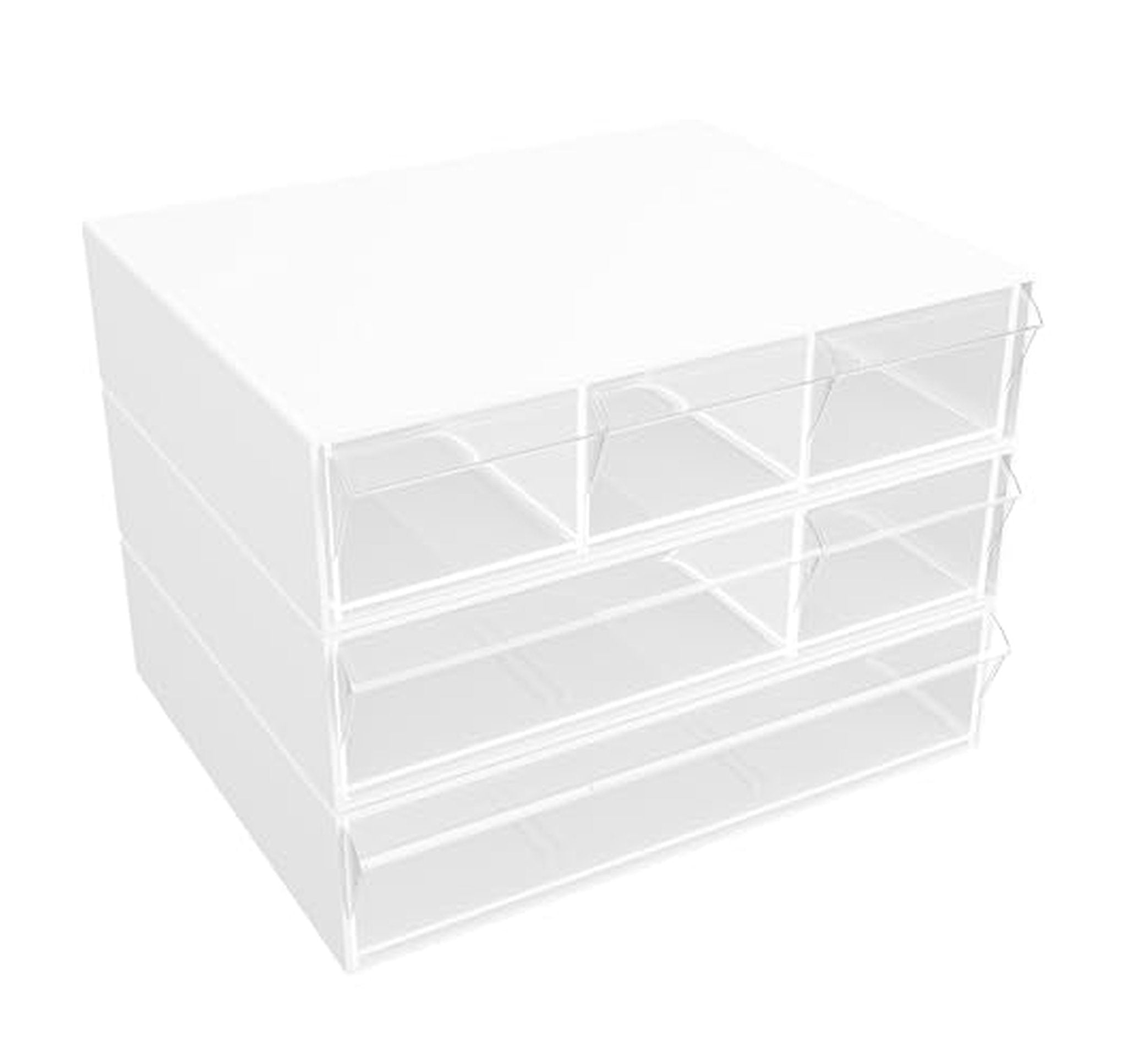 3 Tier Stackable Desk Drawer Organizer with Compartments