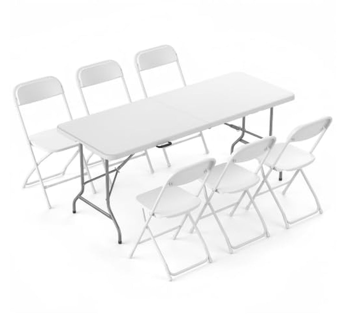 6 Foot Folding Picnic Table with 6 Chairs