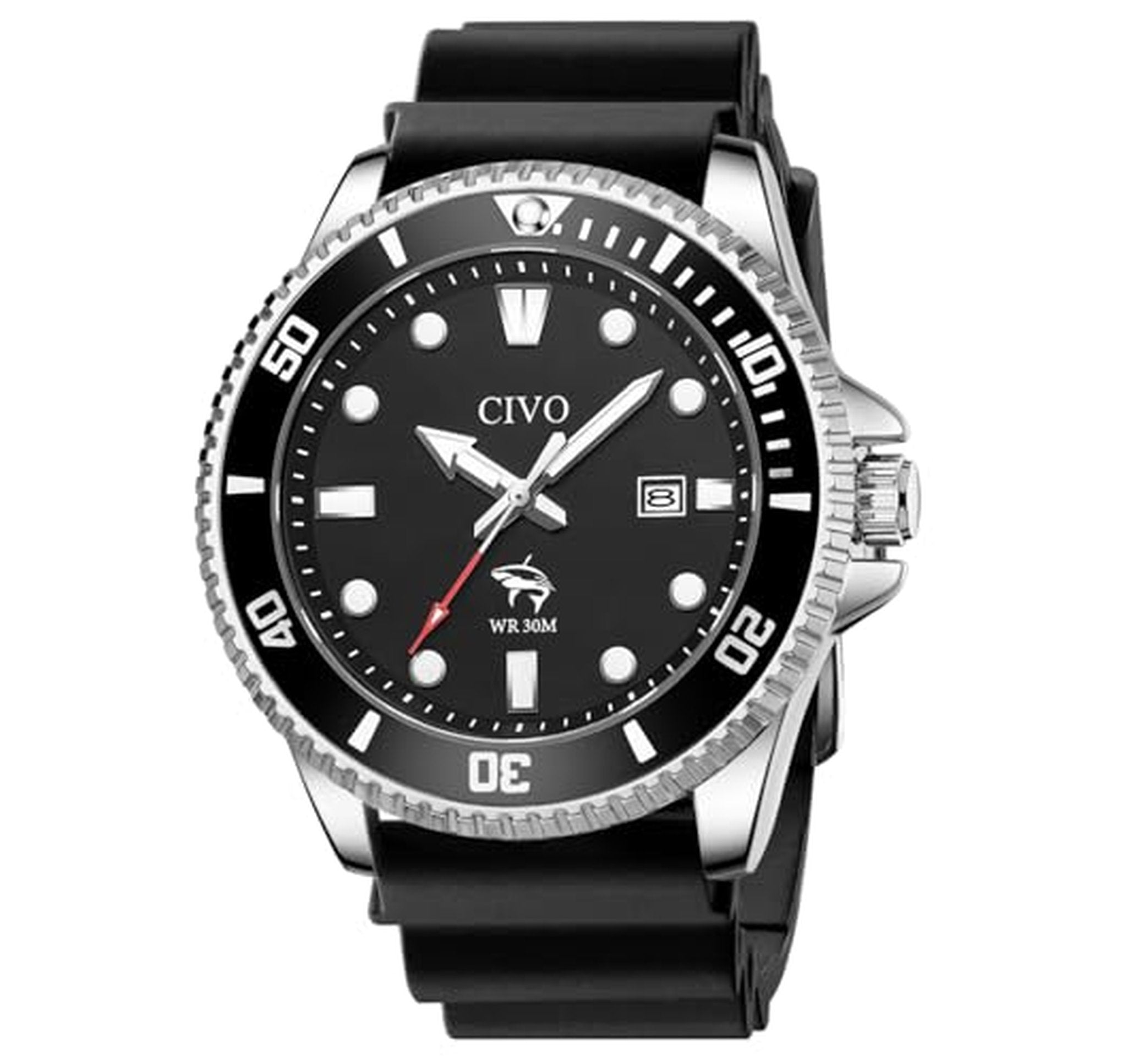 Analog Luminous Waterproof Silicone Strap Quartz Watch