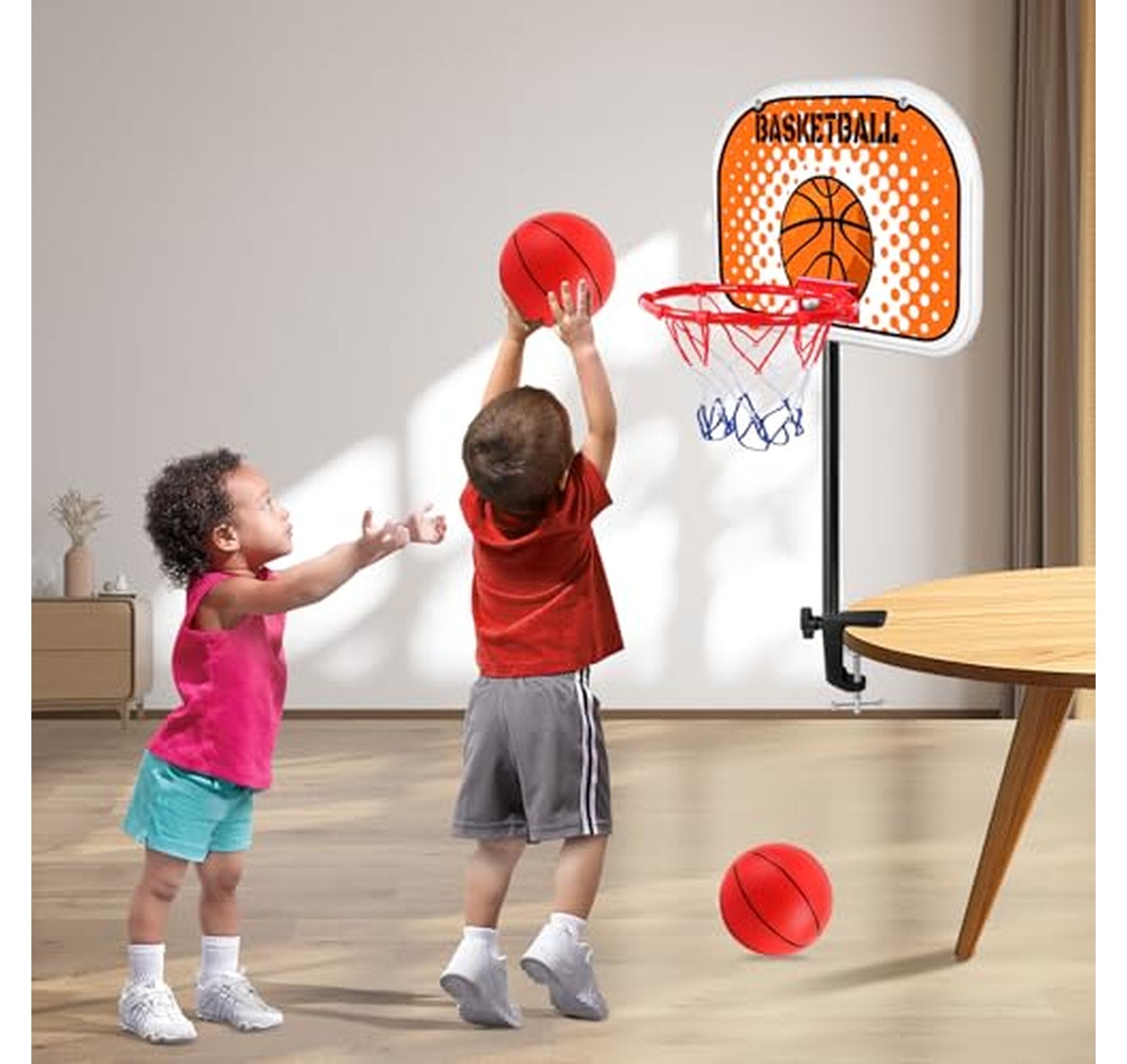 Mini Desktop Basketball Hoop Set with 2 Balls