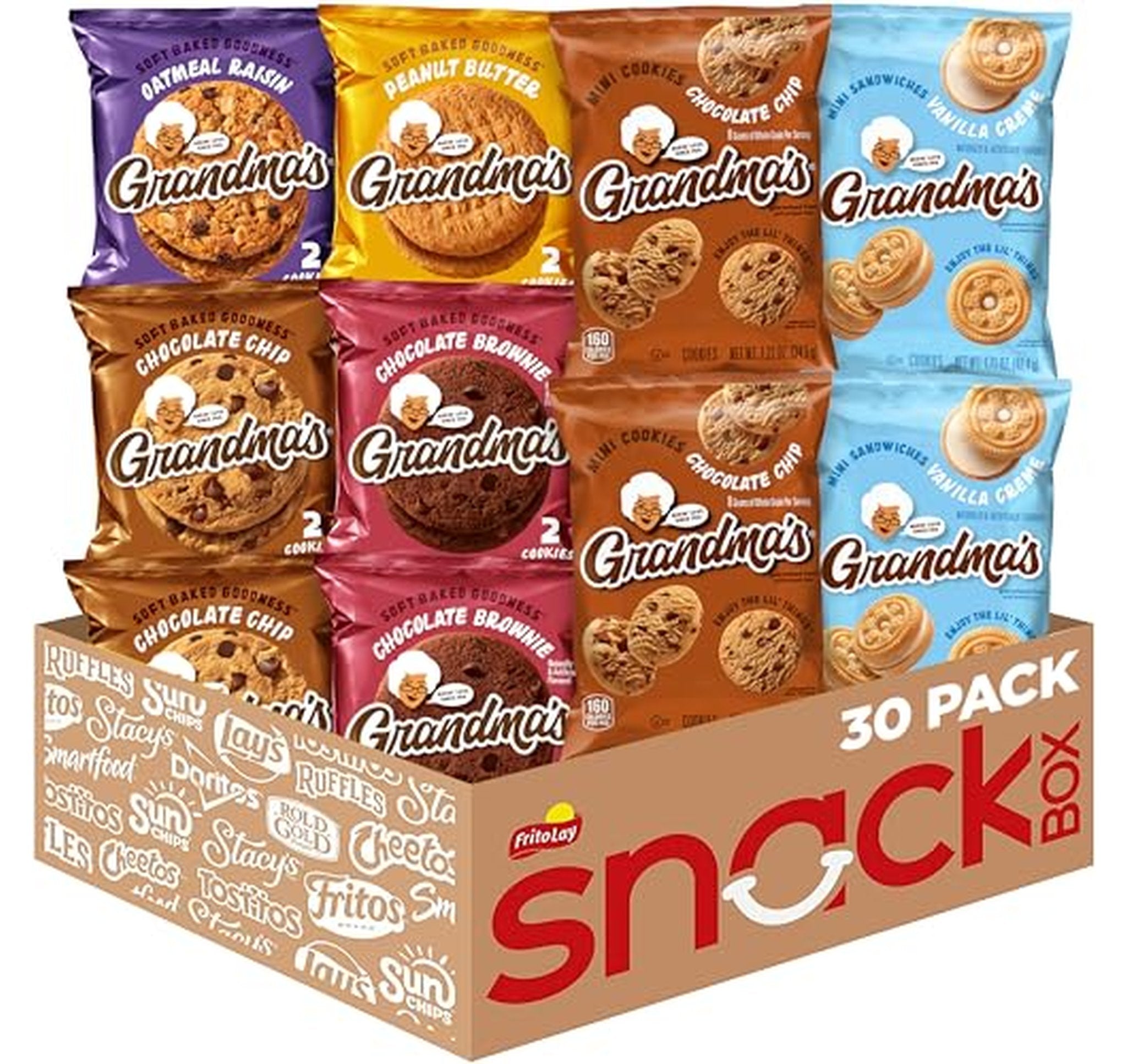 30 Pack Grandma's Cookies Variety Snack Pack