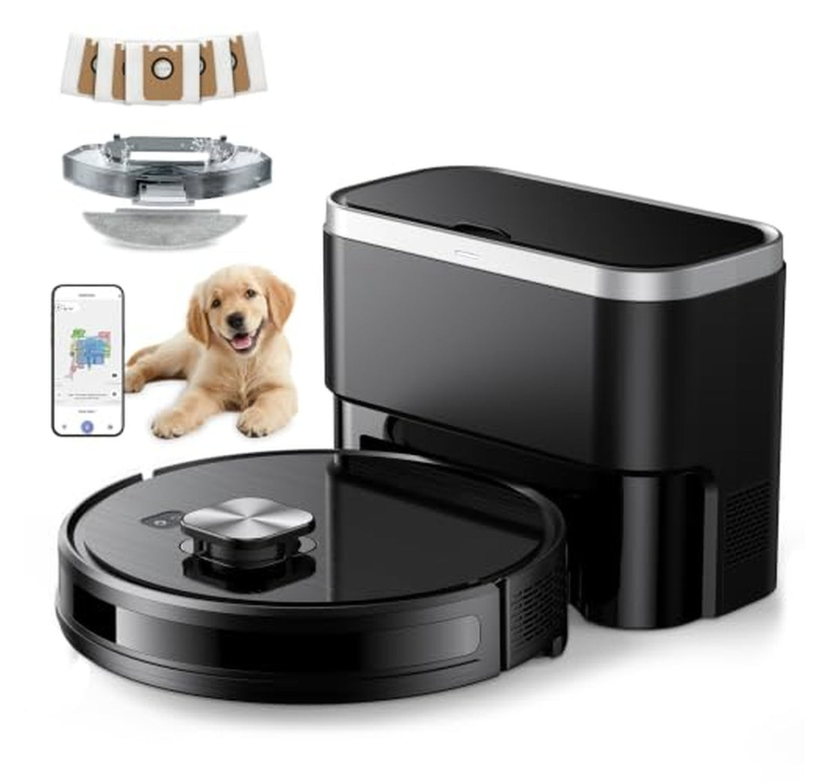 LiDAR Self-Emptying Robot Vacuum with Strong Suction