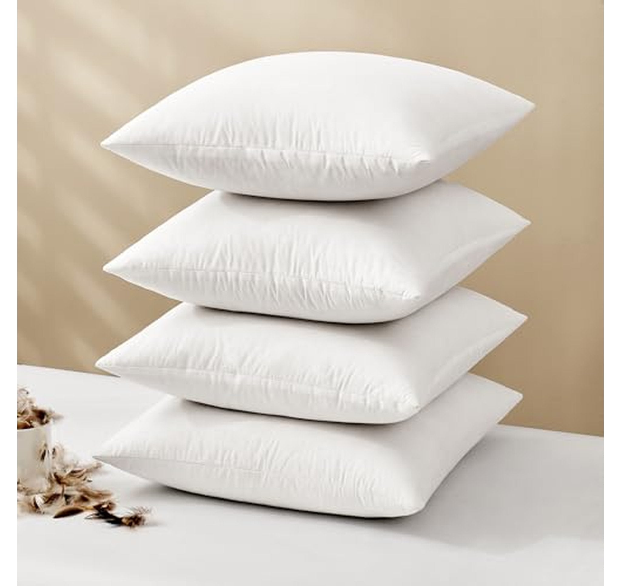 4 Pack Down Feather Throw Pillow Inserts