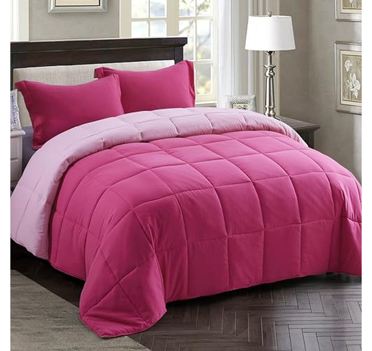 3 Piece Queen Reversible Lightweight Comforter Set