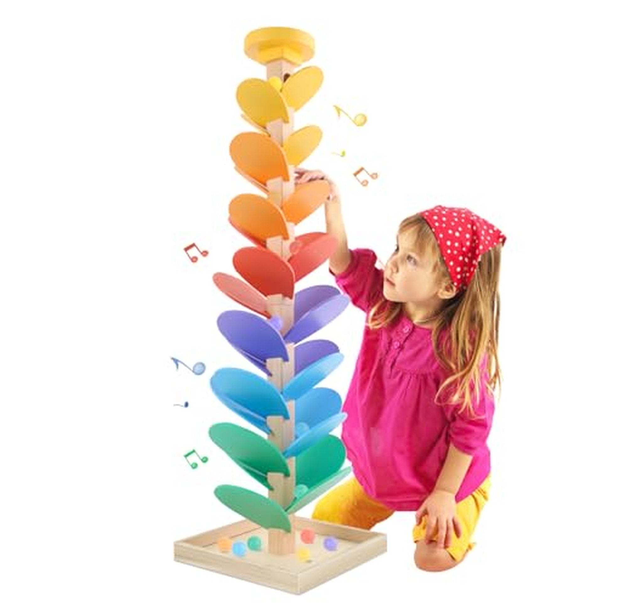 Wooden Marble Run Music Tree Montessori Toy