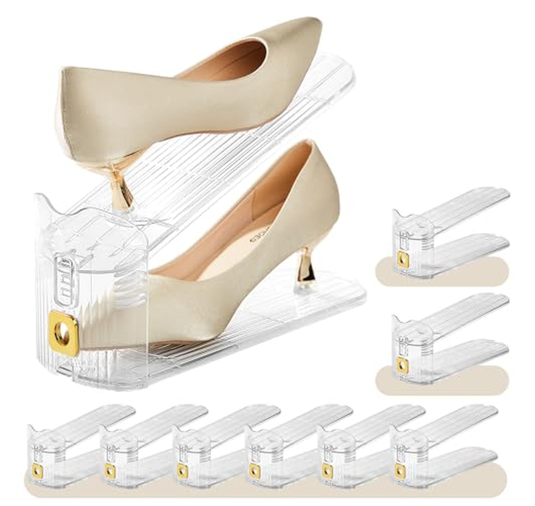 8 Pack Adjustable Shoe Slots Organizer