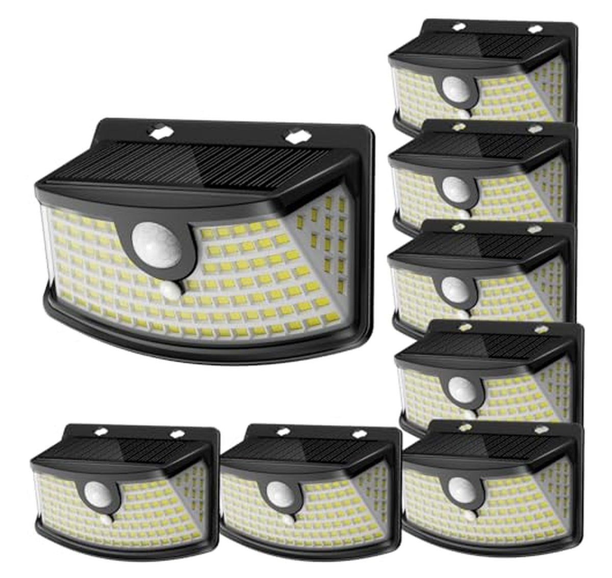 8 Pack Solar Motion Sensor Outdoor Security Lights
