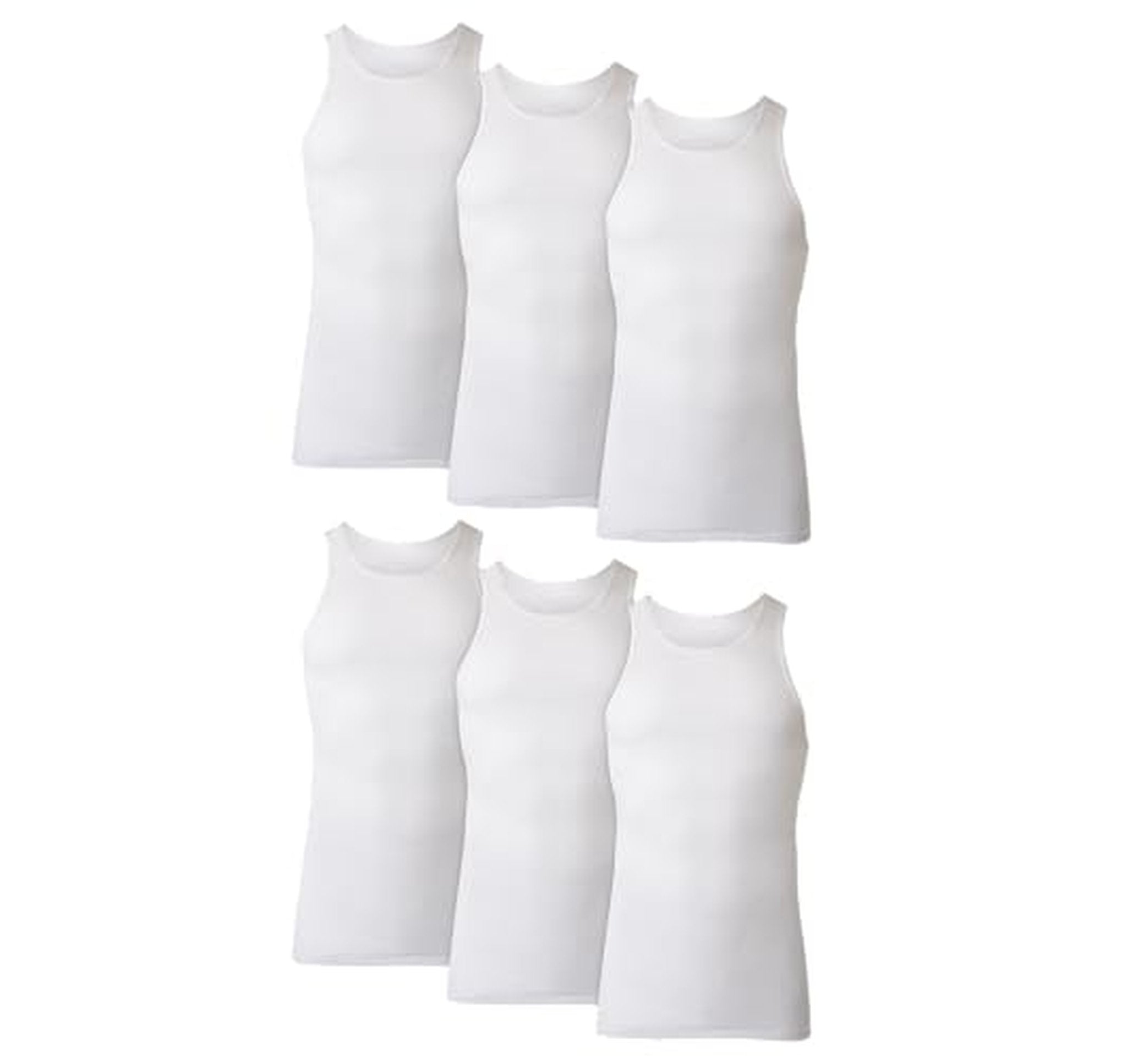 Hanes Moisture-Wicking Cotton Ribbed Tank Undershirts Pack