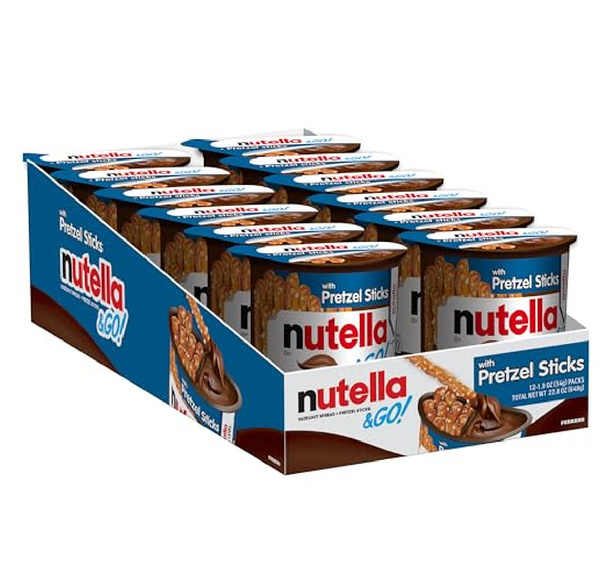 12 Pack Nutella & Go Hazelnut Spread Snack Cups