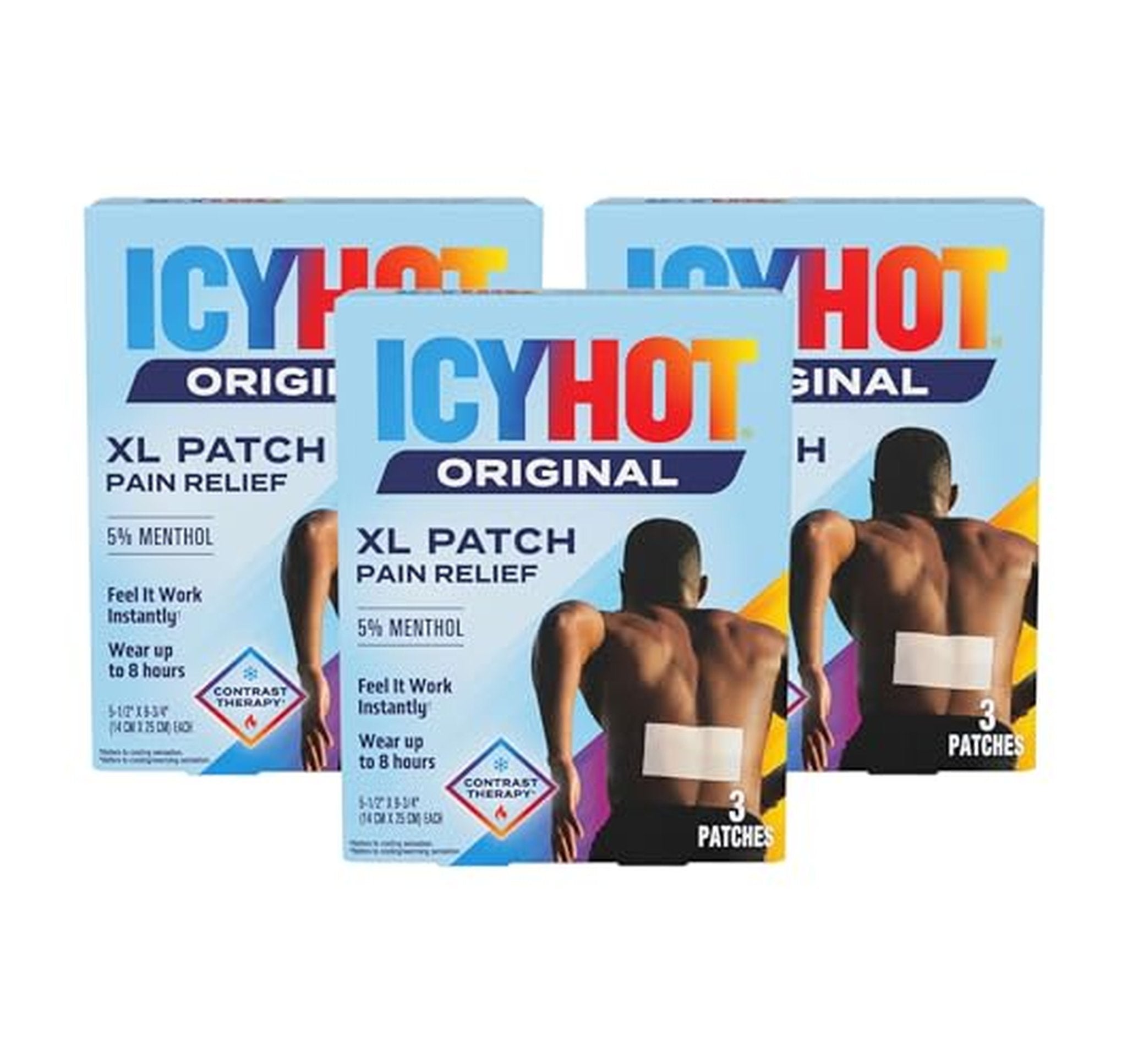 3 Pack Icy Hot XL Extra Strength Pain Relief Patches