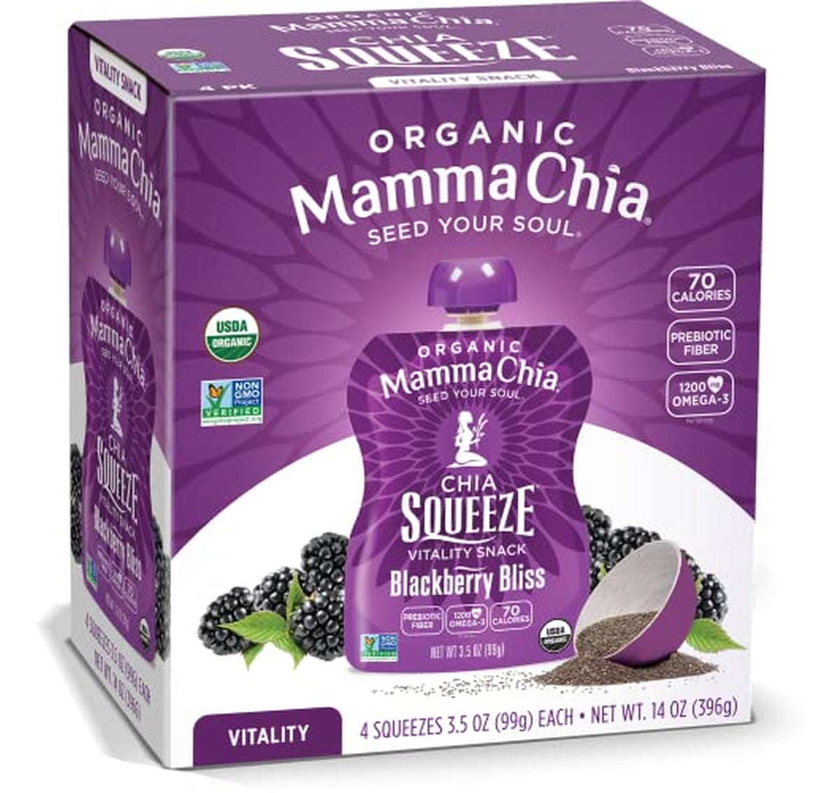 24 Pack Mamma Chia Organic Chia Squeeze Pouches