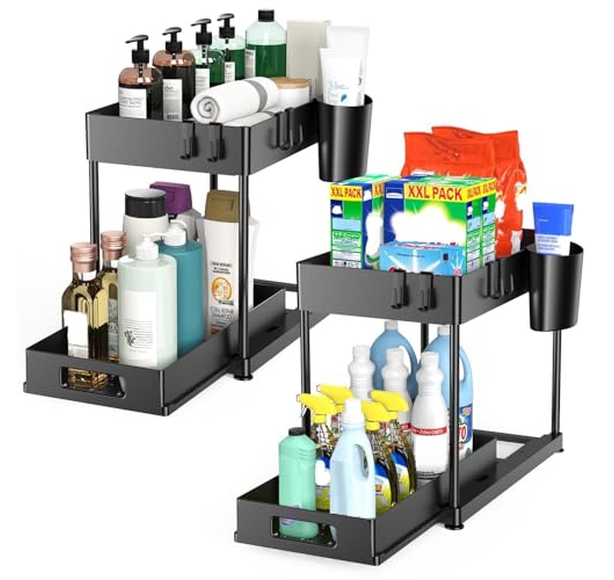 2 Pack Under Sink Pull-Out Cabinet Organizers