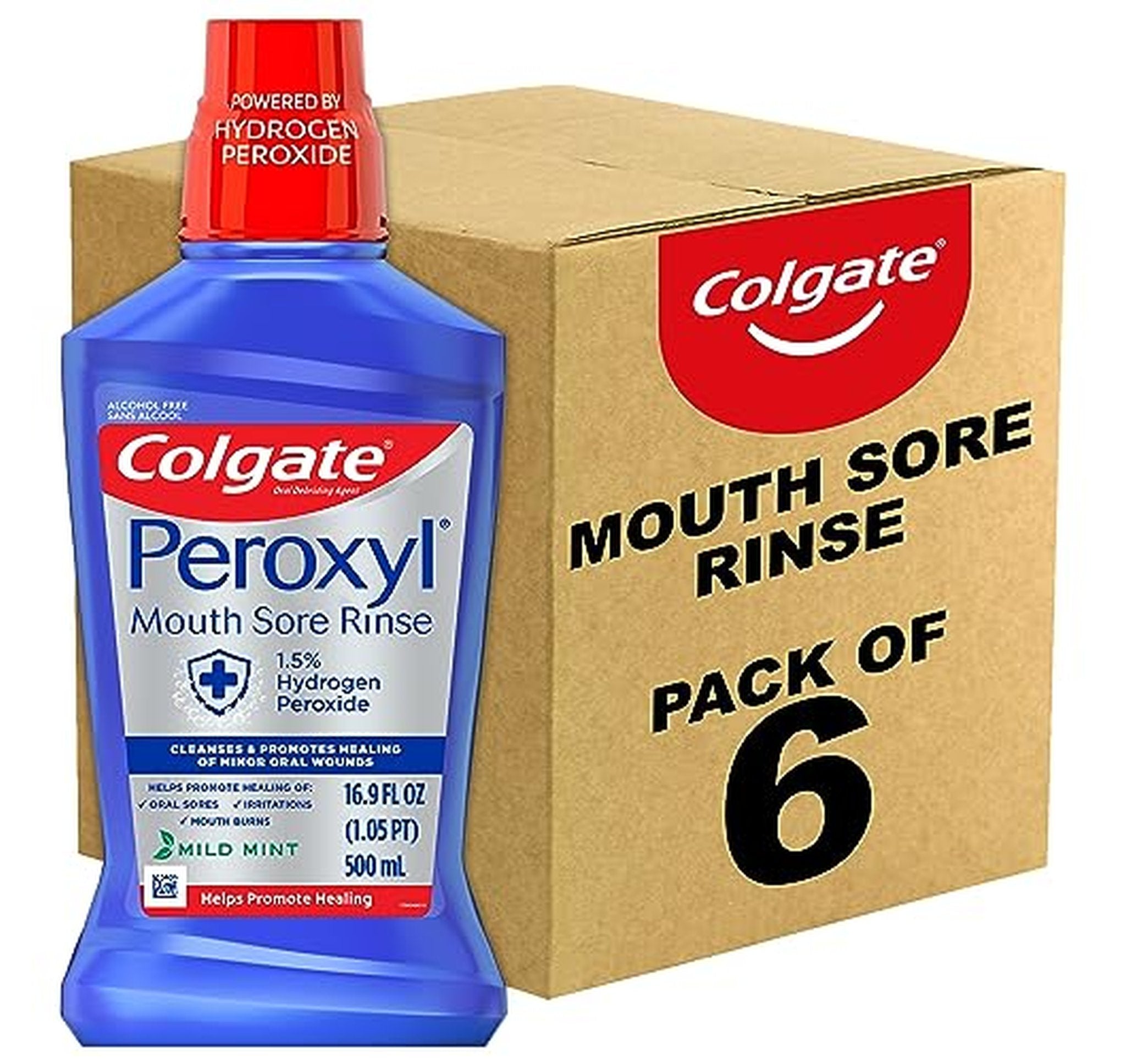 6 Pack Colgate Peroxyl Antiseptic Mouth Sore Rinse