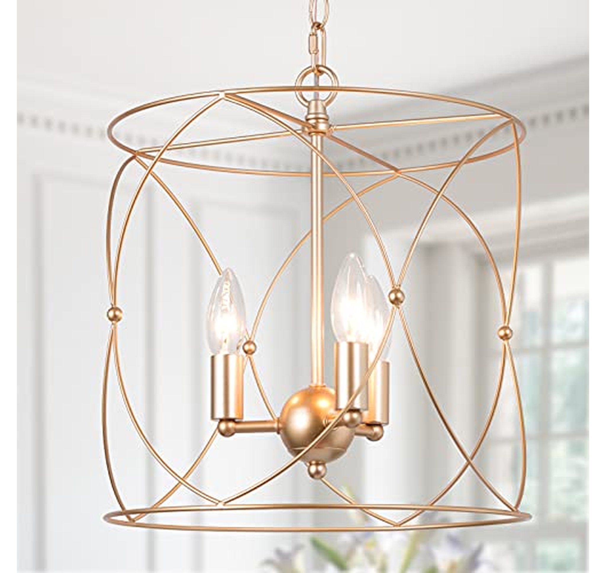 Cylinder Foyer Pendant Chandelier Light Fixture