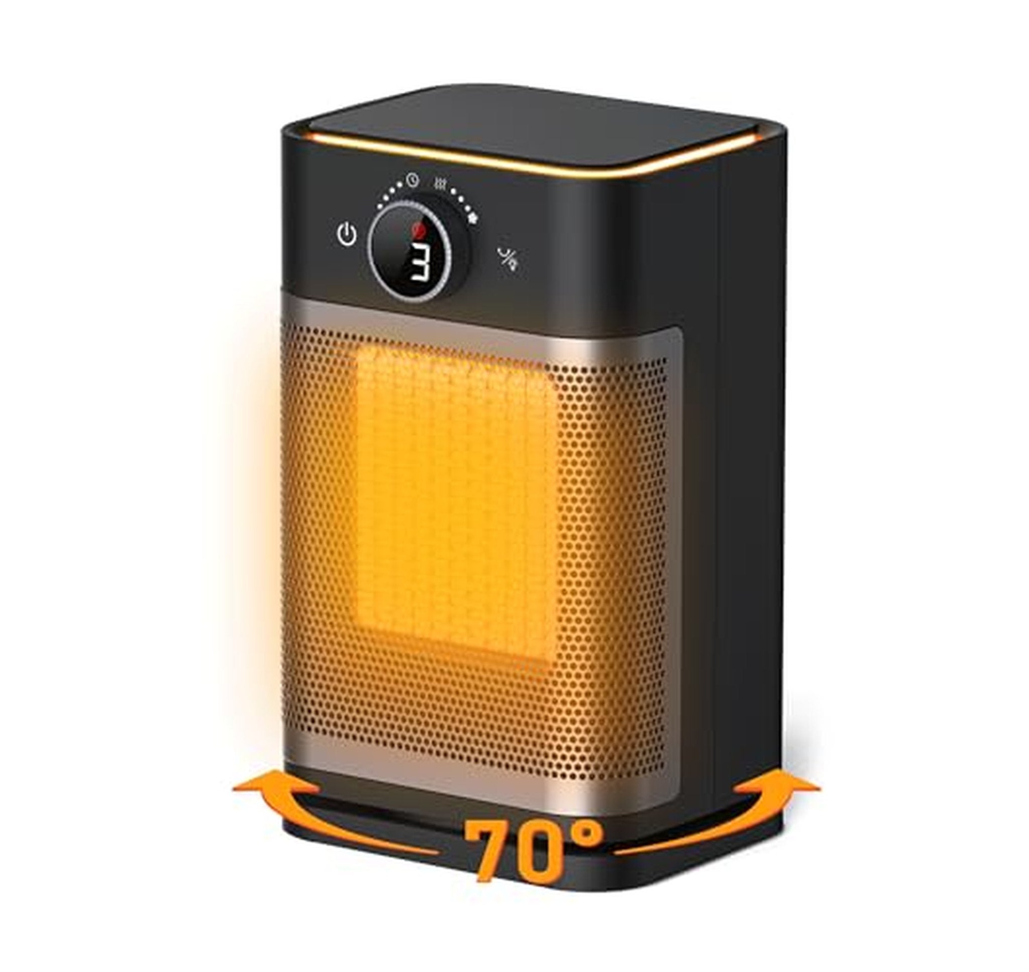 1400W Oscillating PTC Space Heater with Thermostat