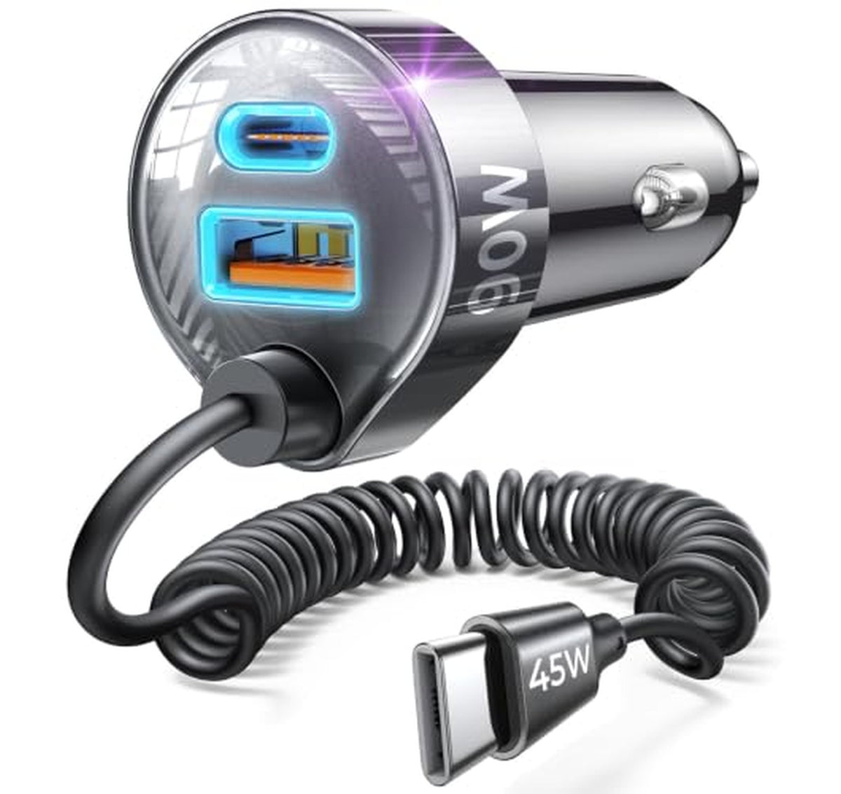 90W USB C Fast Car Charger for iPhone