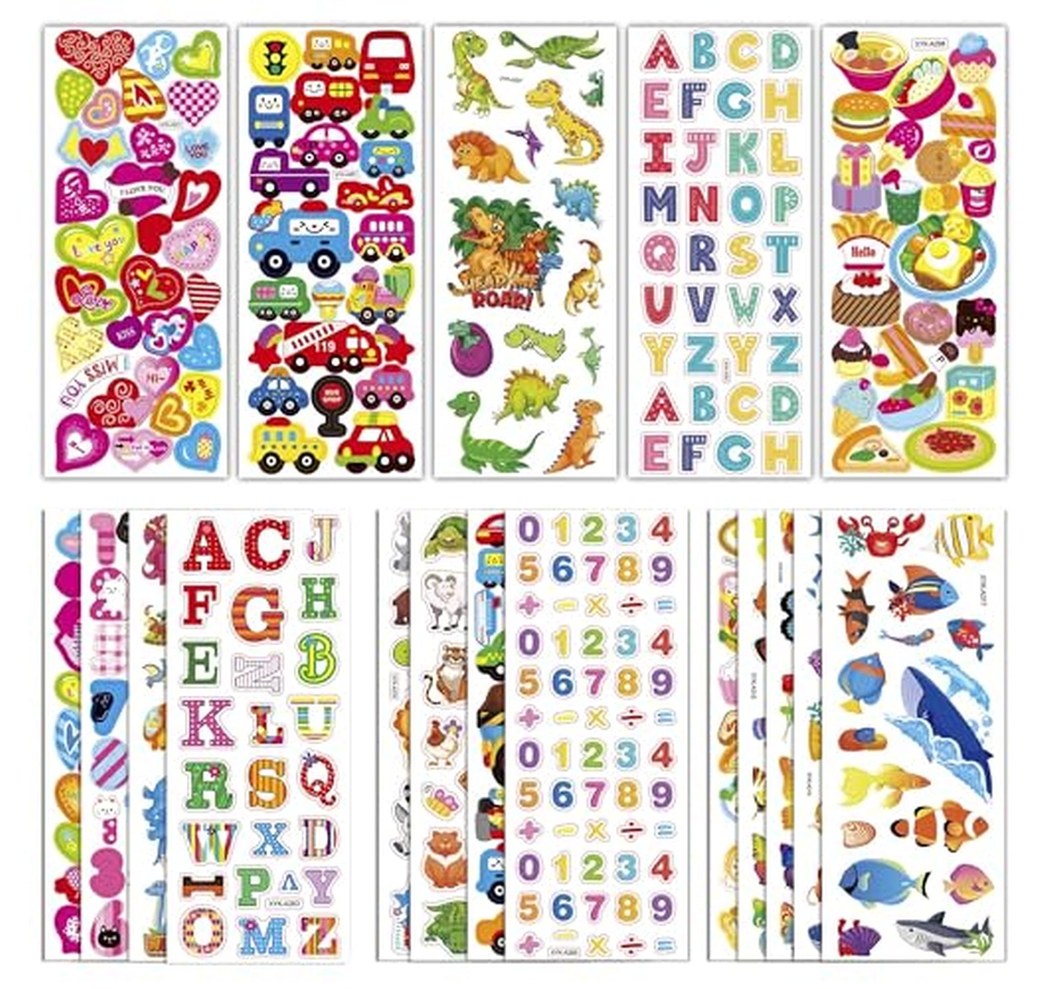 500+ Puffy 3D Stickers Pack for Kids