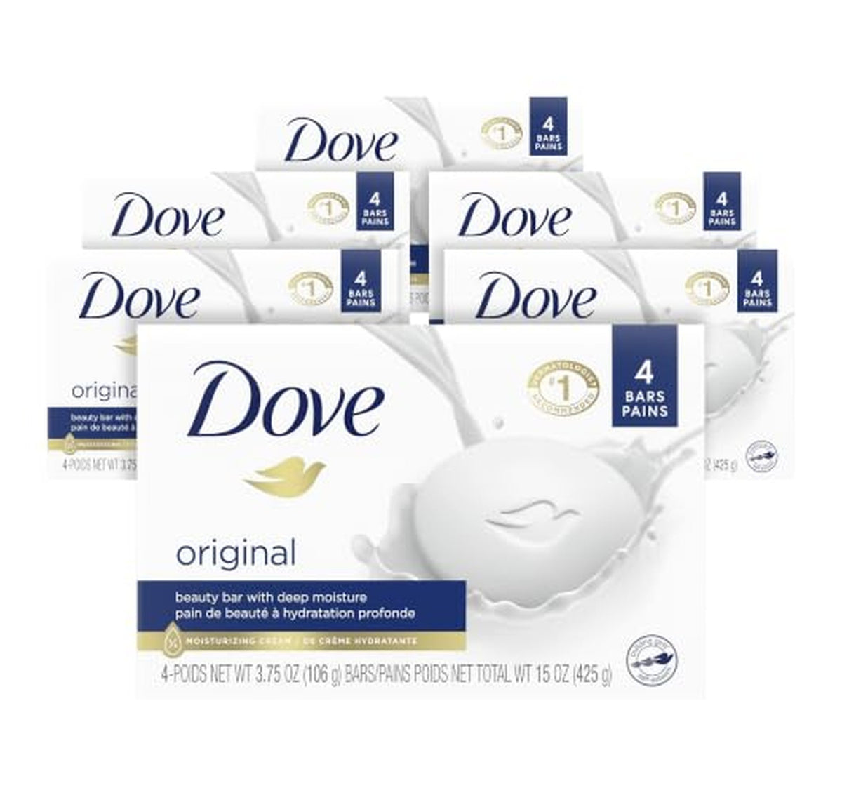 24 Pack Dove Moisturizing Beauty Bar Soap 3.75 oz