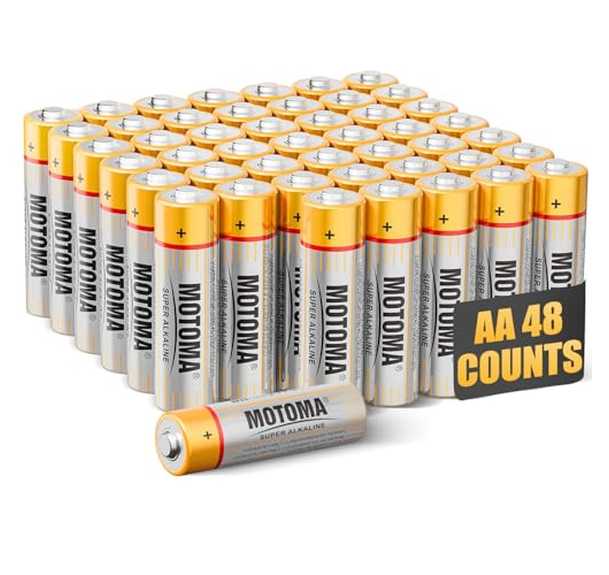 48 Pack Long-Lasting AA Alkaline Batteries
