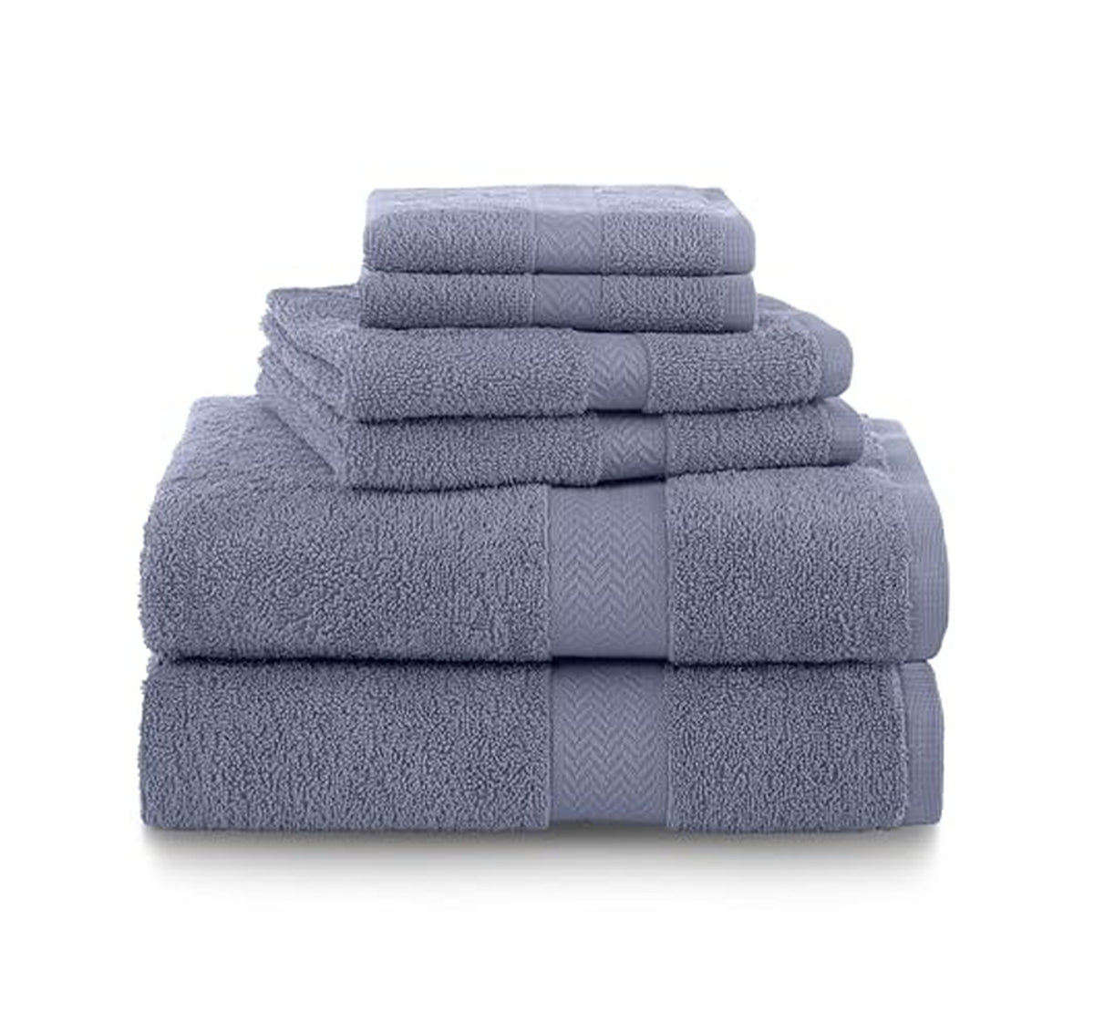 6 Piece 100% Cotton Towel Set