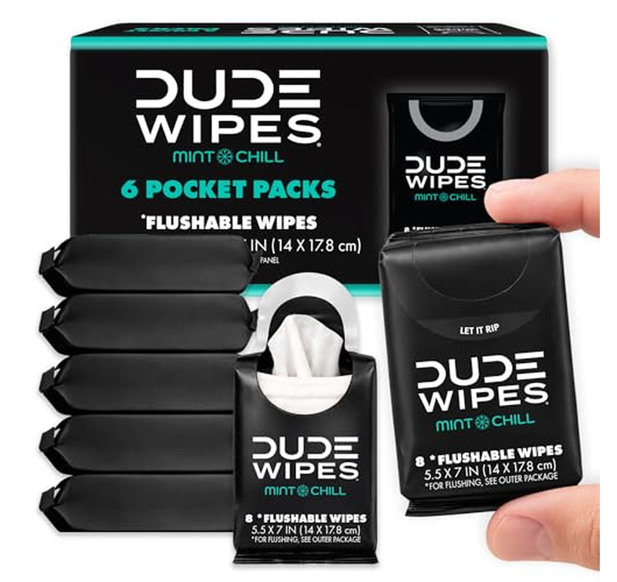 48 Count DUDE Wipes Flushable Travel Wipes