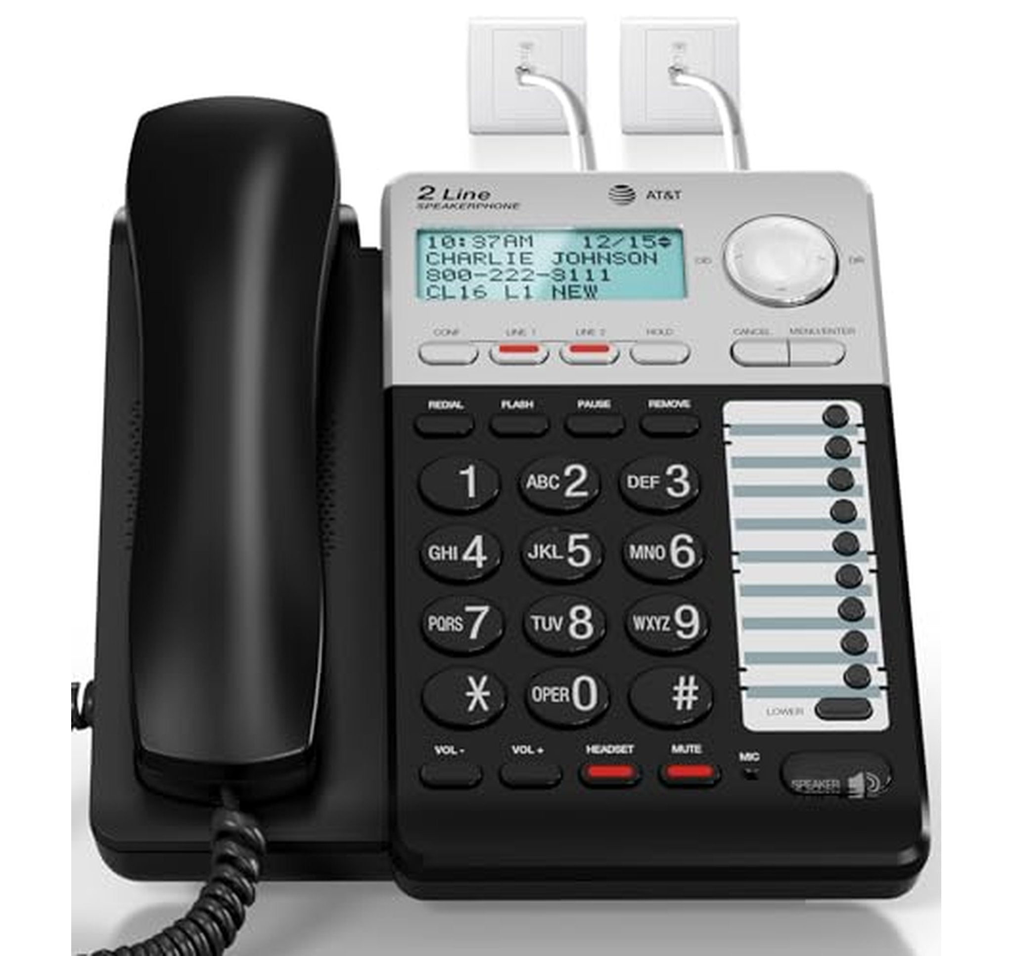 AT&T 2-Line Corded Speakerphone with Caller ID
