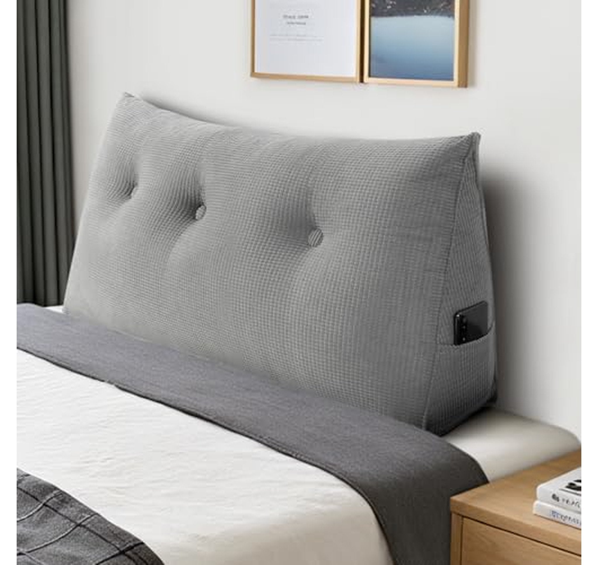 Twin Wedge Headboard Pillow Back Support Cushion