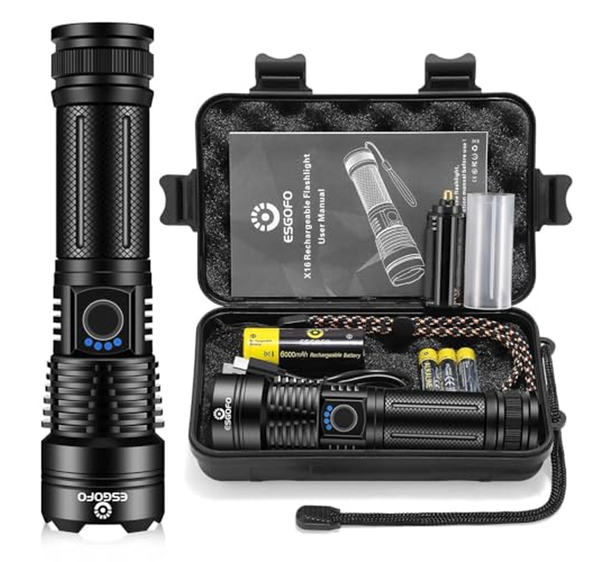 Rechargeable High Lumens LED Flashlight