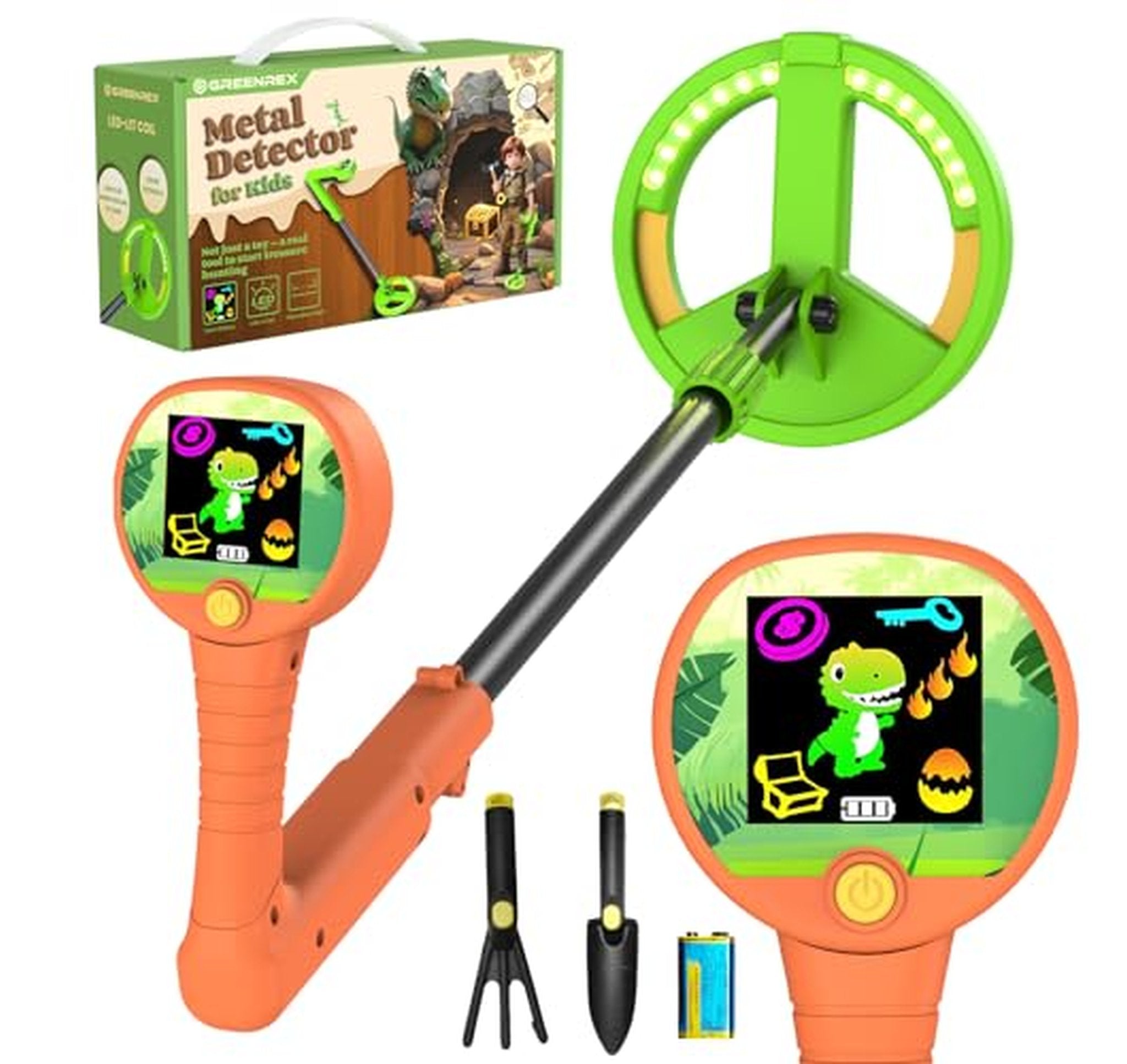 Kids Metal Detector with LCD Screen and LED Coil